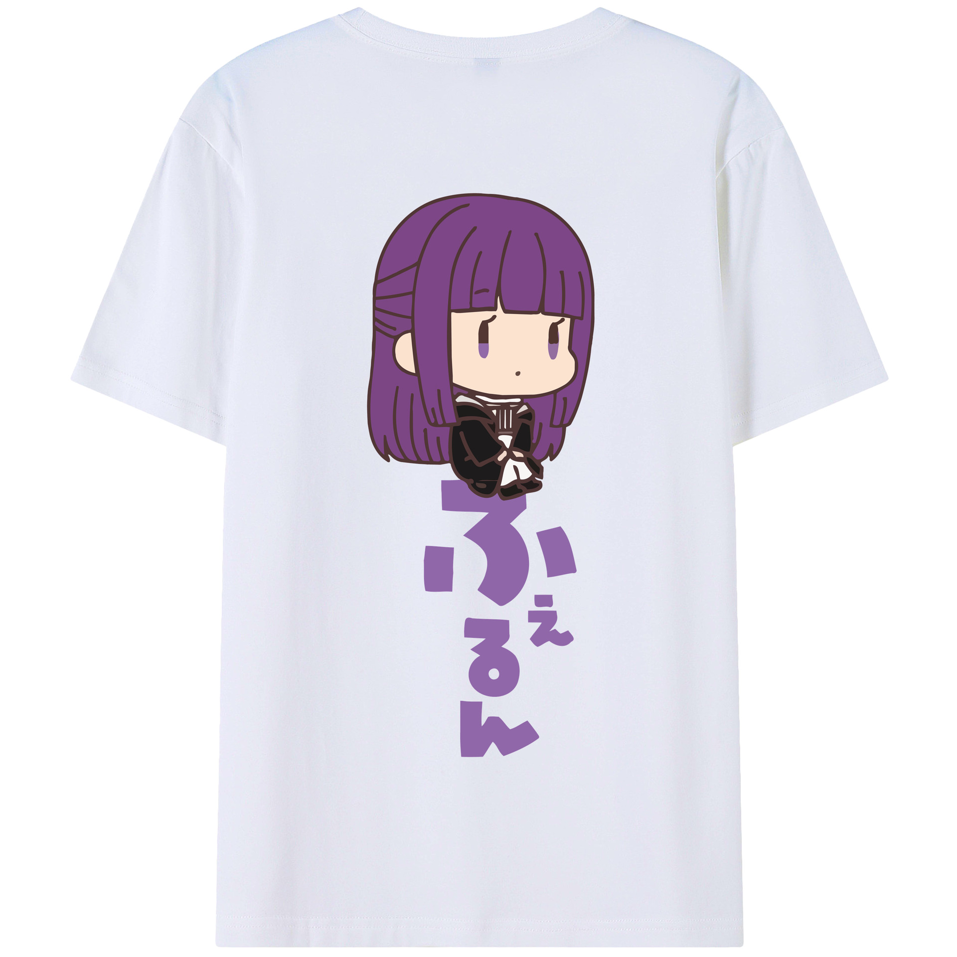 （画像用） 葬送のフリーレン Frieren 綿100％半袖Tシャツ（背面プリント）
