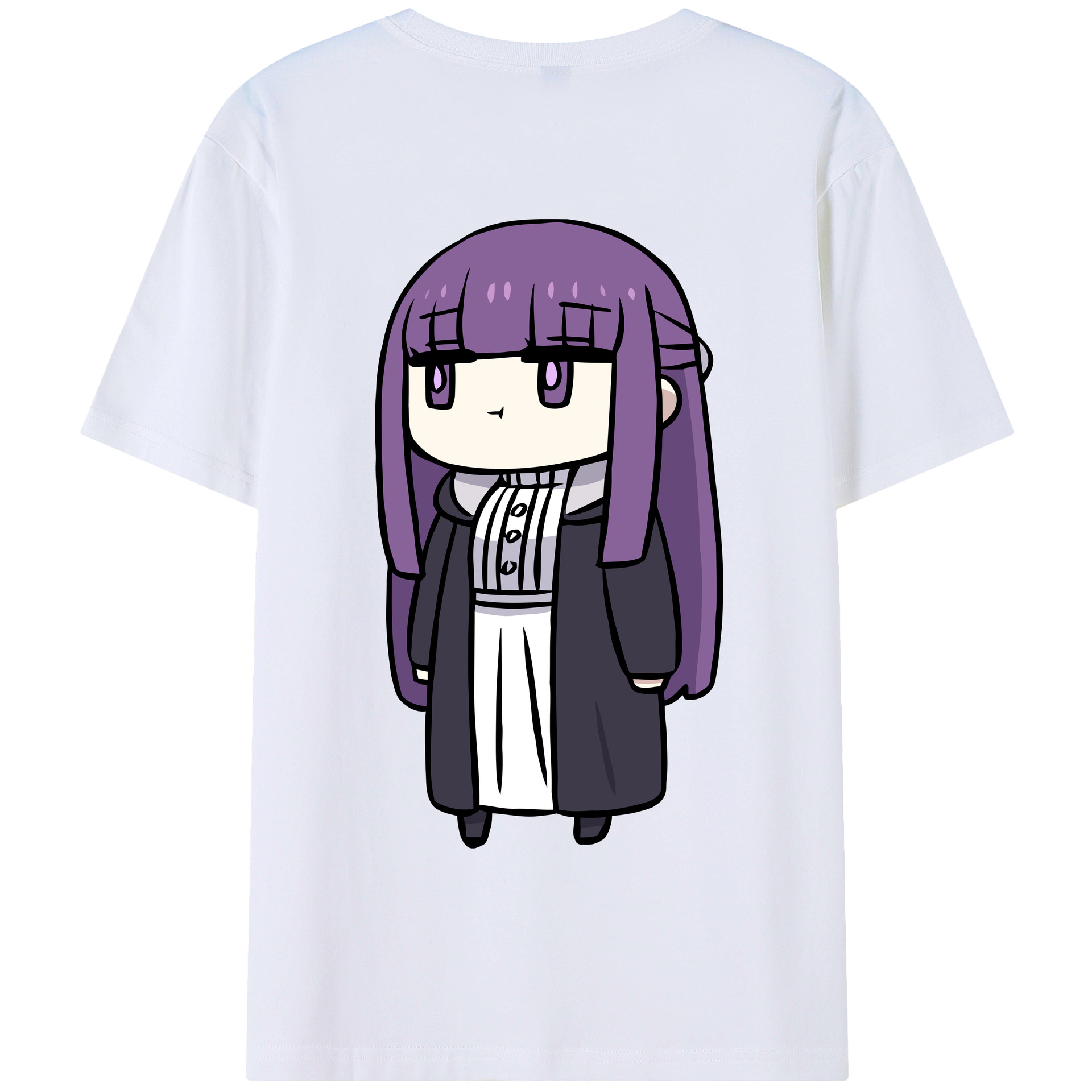 （画像用） 葬送のフリーレン Frieren 綿100％半袖Tシャツ（背面プリント）