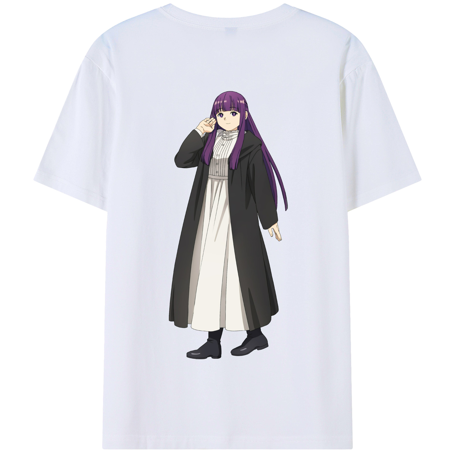（画像用） 葬送のフリーレン Frieren 綿100％半袖Tシャツ（背面プリント）