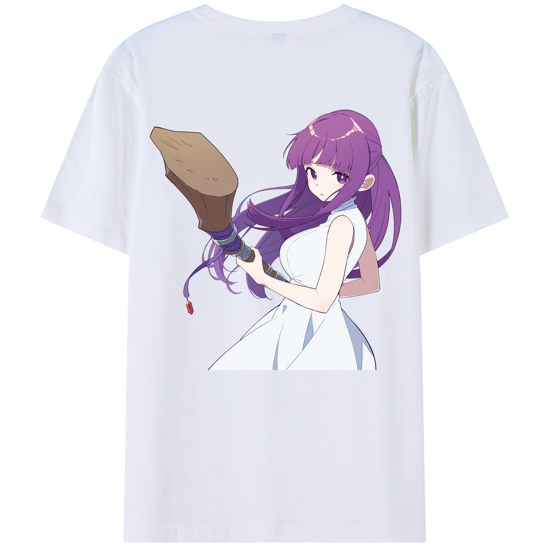 （画像用） 葬送のフリーレン Frieren 綿100％半袖Tシャツ（背面プリント）
