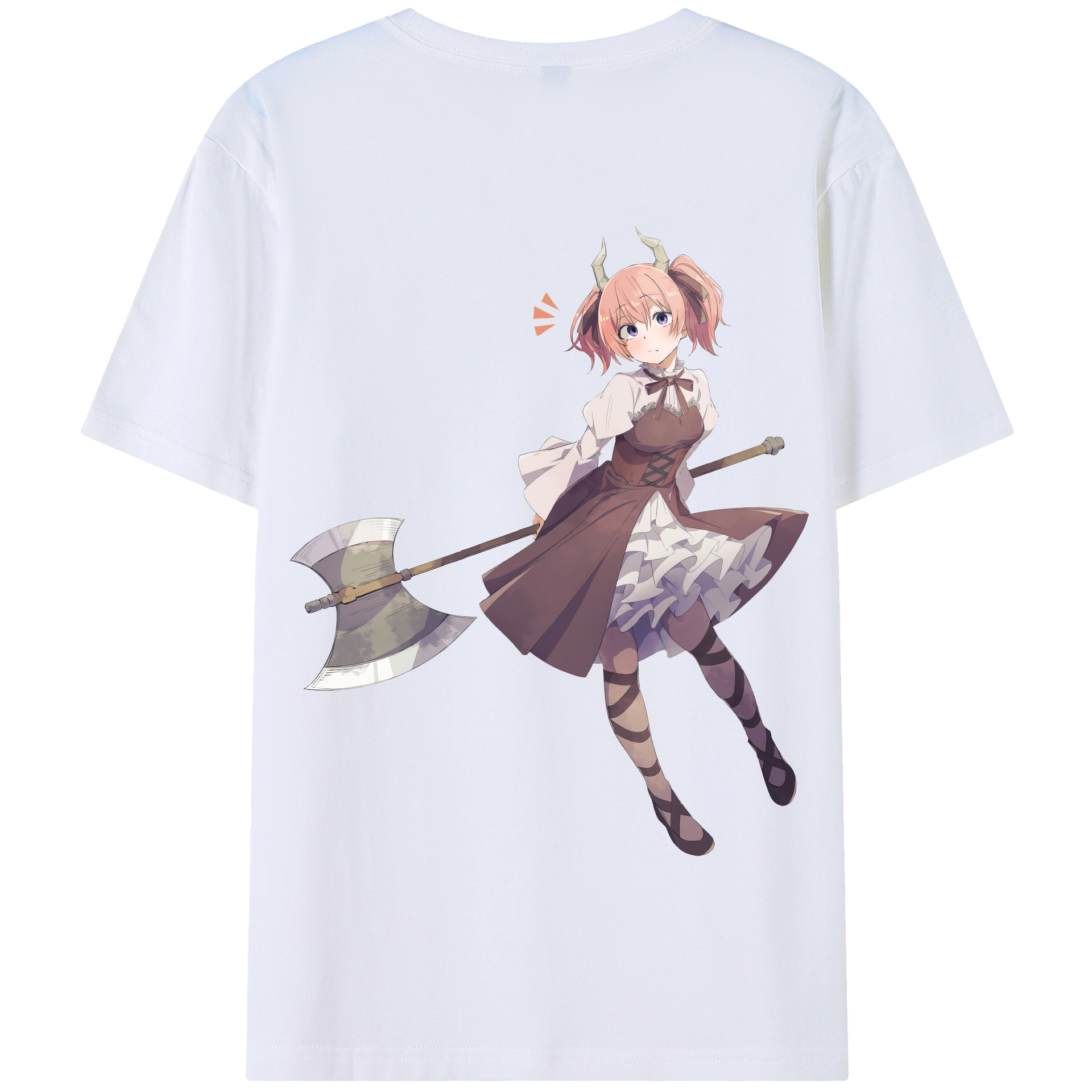 （画像用） 葬送のフリーレン Frieren 綿100％半袖Tシャツ（背面プリント）