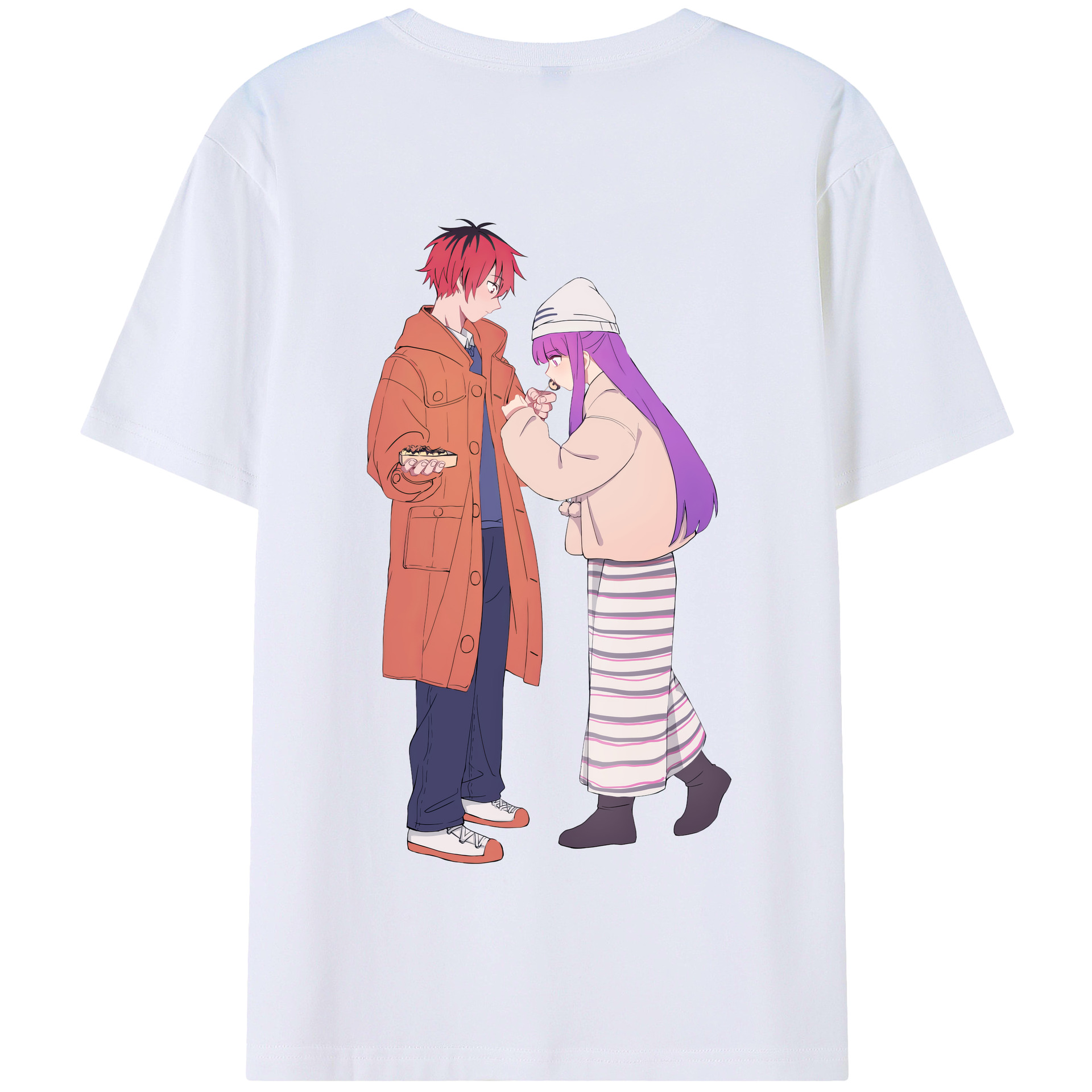 （画像用） 葬送のフリーレン Frieren 綿100％半袖Tシャツ（背面プリント）