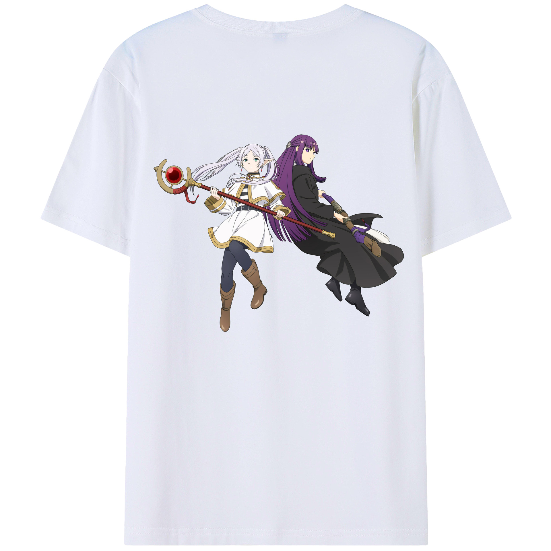 （画像用） 葬送のフリーレン Frieren 綿100％半袖Tシャツ（背面プリント）