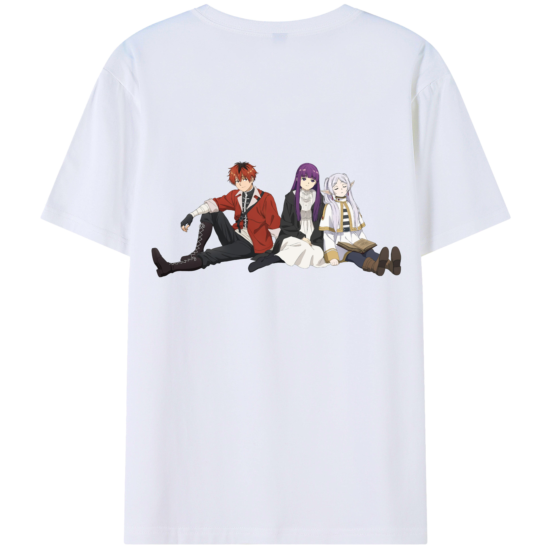 （画像用） 葬送のフリーレン Frieren 綿100％半袖Tシャツ（背面プリント）