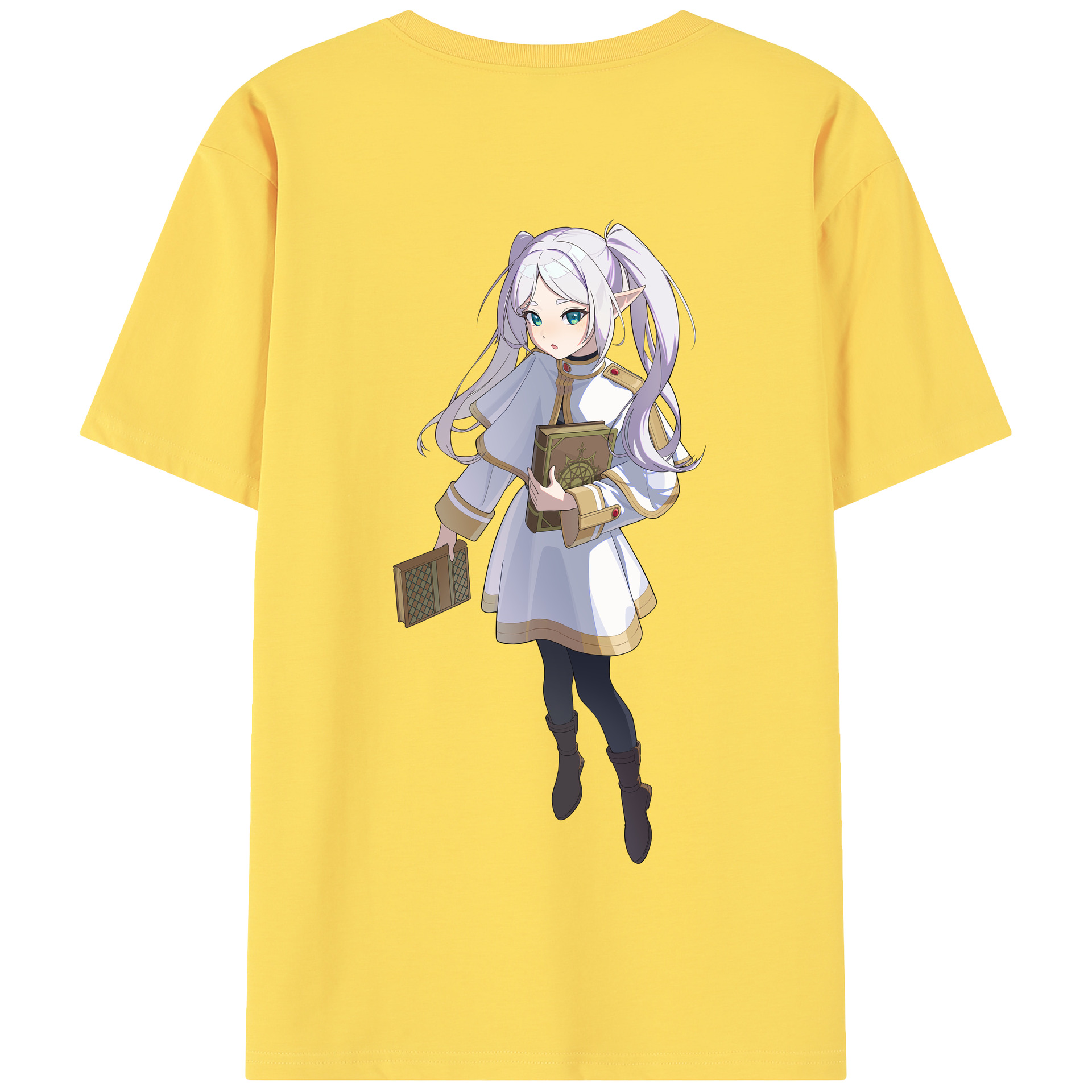 （画像用） 葬送のフリーレン Frieren 綿100％半袖Tシャツ（背面プリント）