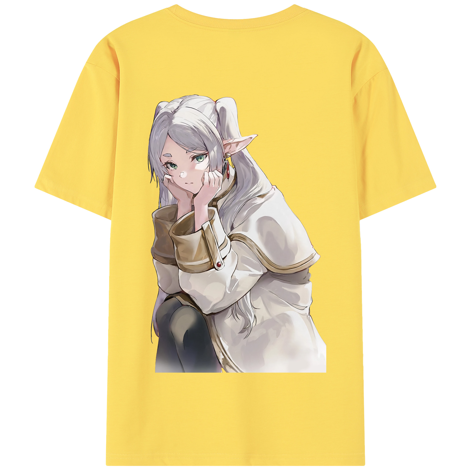 （画像用） 葬送のフリーレン Frieren 綿100％半袖Tシャツ（背面プリント）