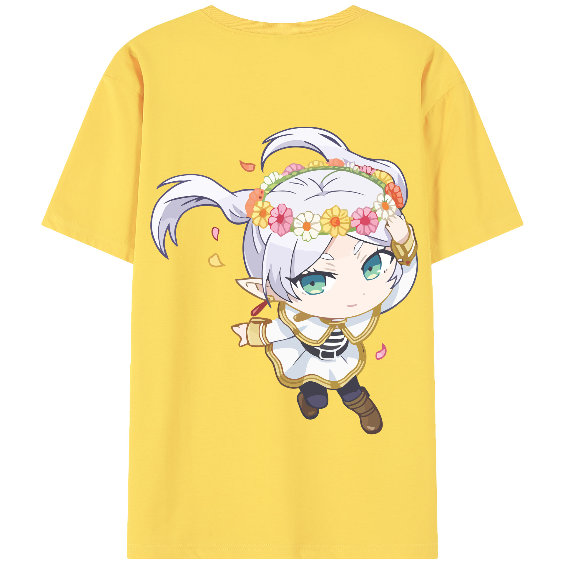 （画像用） 葬送のフリーレン Frieren 綿100％半袖Tシャツ（背面プリント）