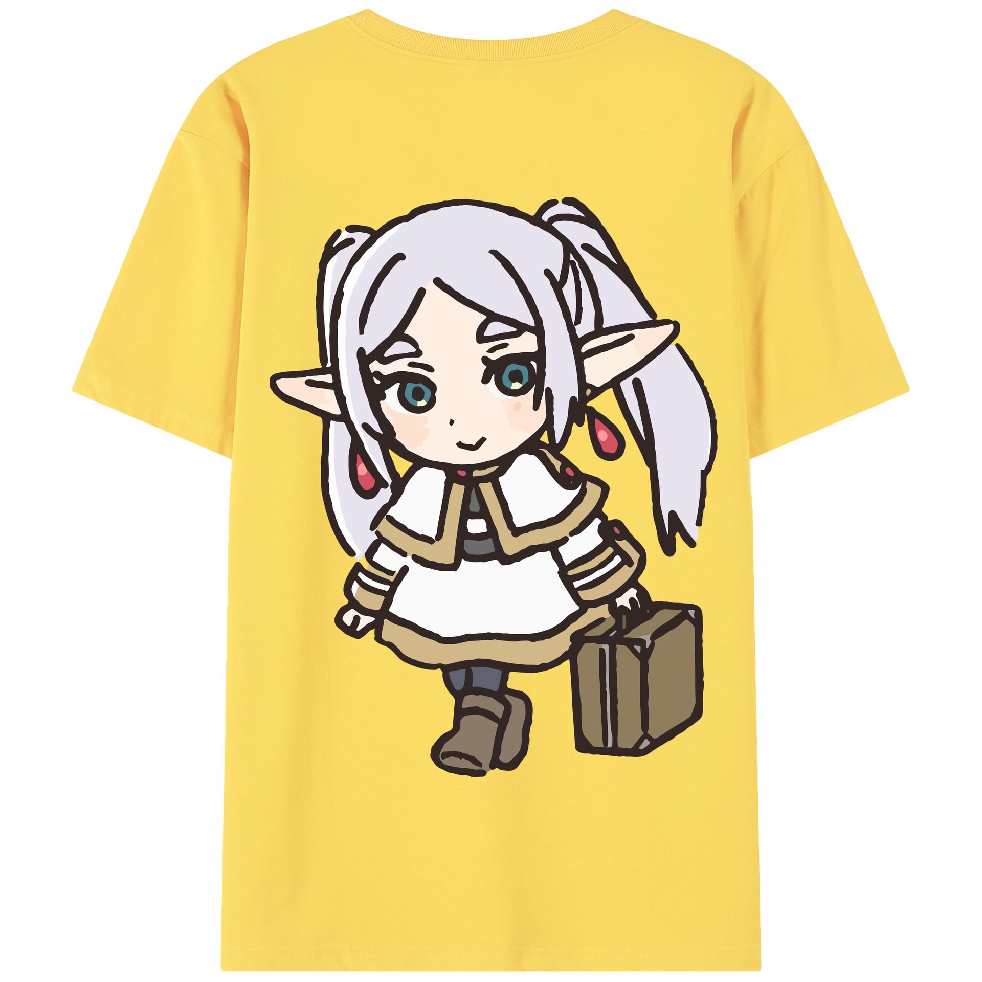 （画像用） 葬送のフリーレン Frieren 綿100％半袖Tシャツ（背面プリント）