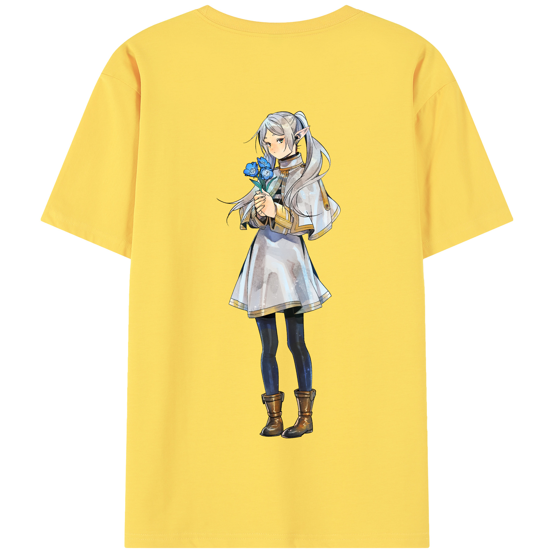 （画像用） 葬送のフリーレン Frieren 綿100％半袖Tシャツ（背面プリント）