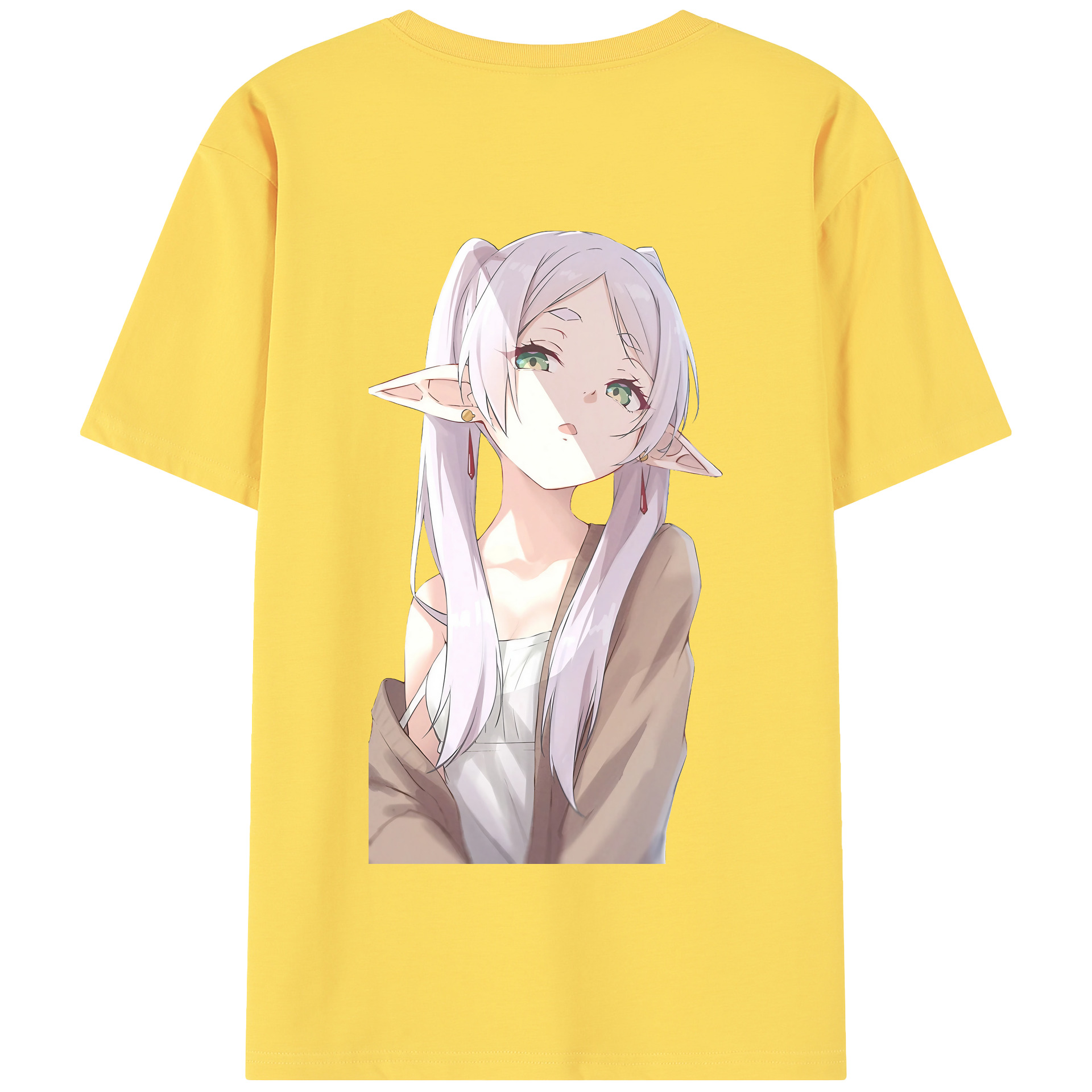 （画像用） 葬送のフリーレン Frieren 綿100％半袖Tシャツ（背面プリント）