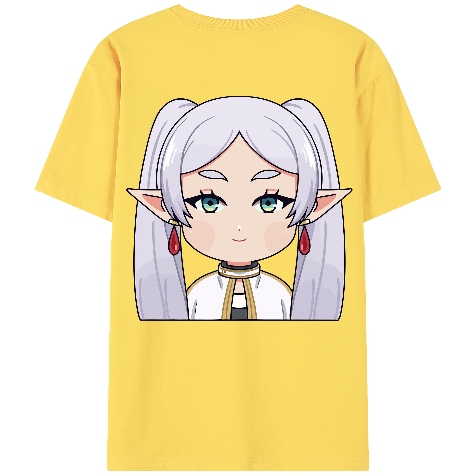 （画像用） 葬送のフリーレン Frieren 綿100％半袖Tシャツ（背面プリント）
