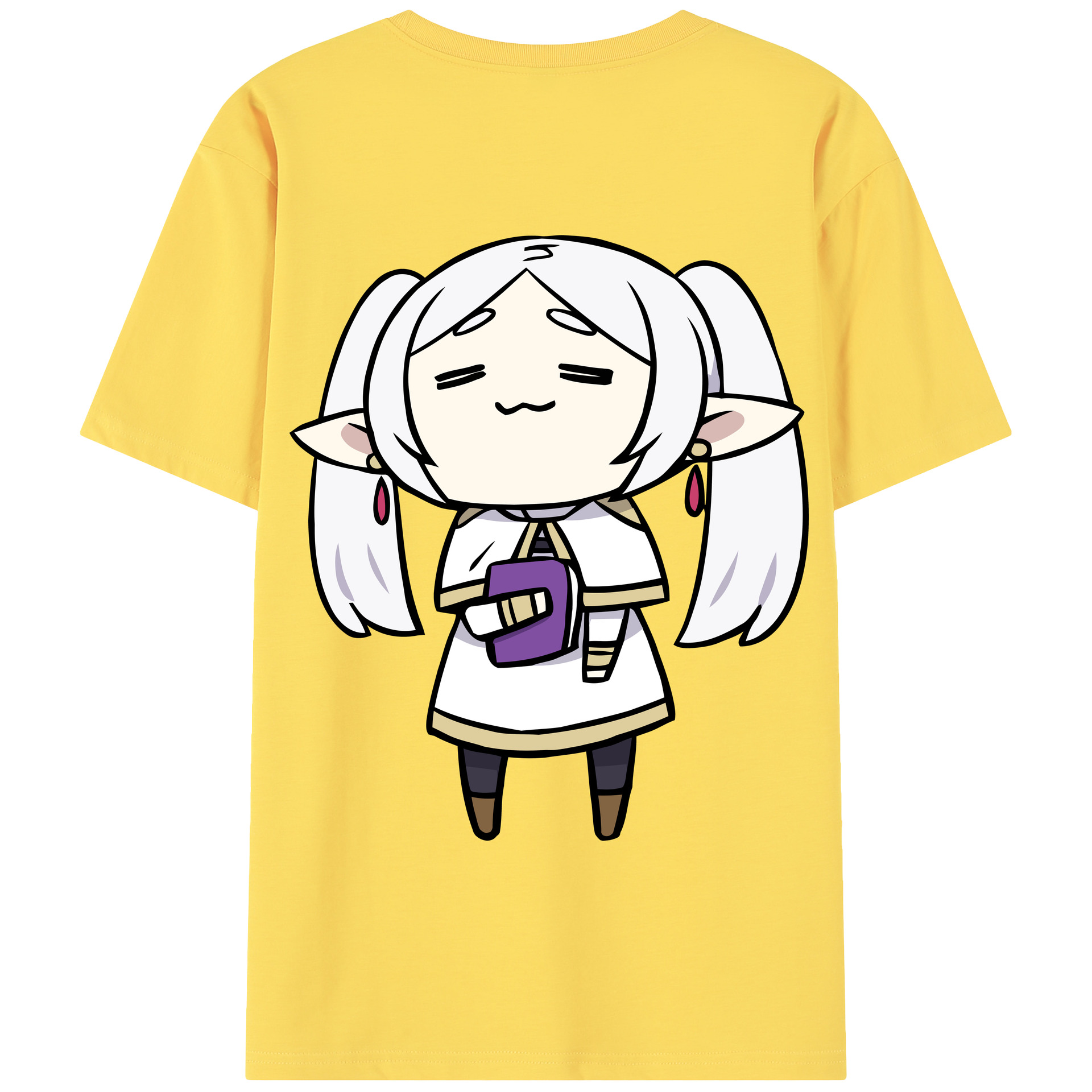 （画像用） 葬送のフリーレン Frieren 綿100％半袖Tシャツ（背面プリント）
