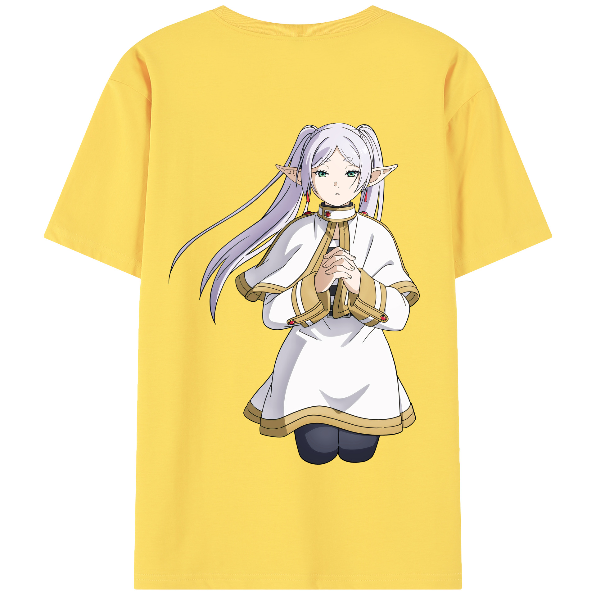 （画像用） 葬送のフリーレン Frieren 綿100％半袖Tシャツ（背面プリント）