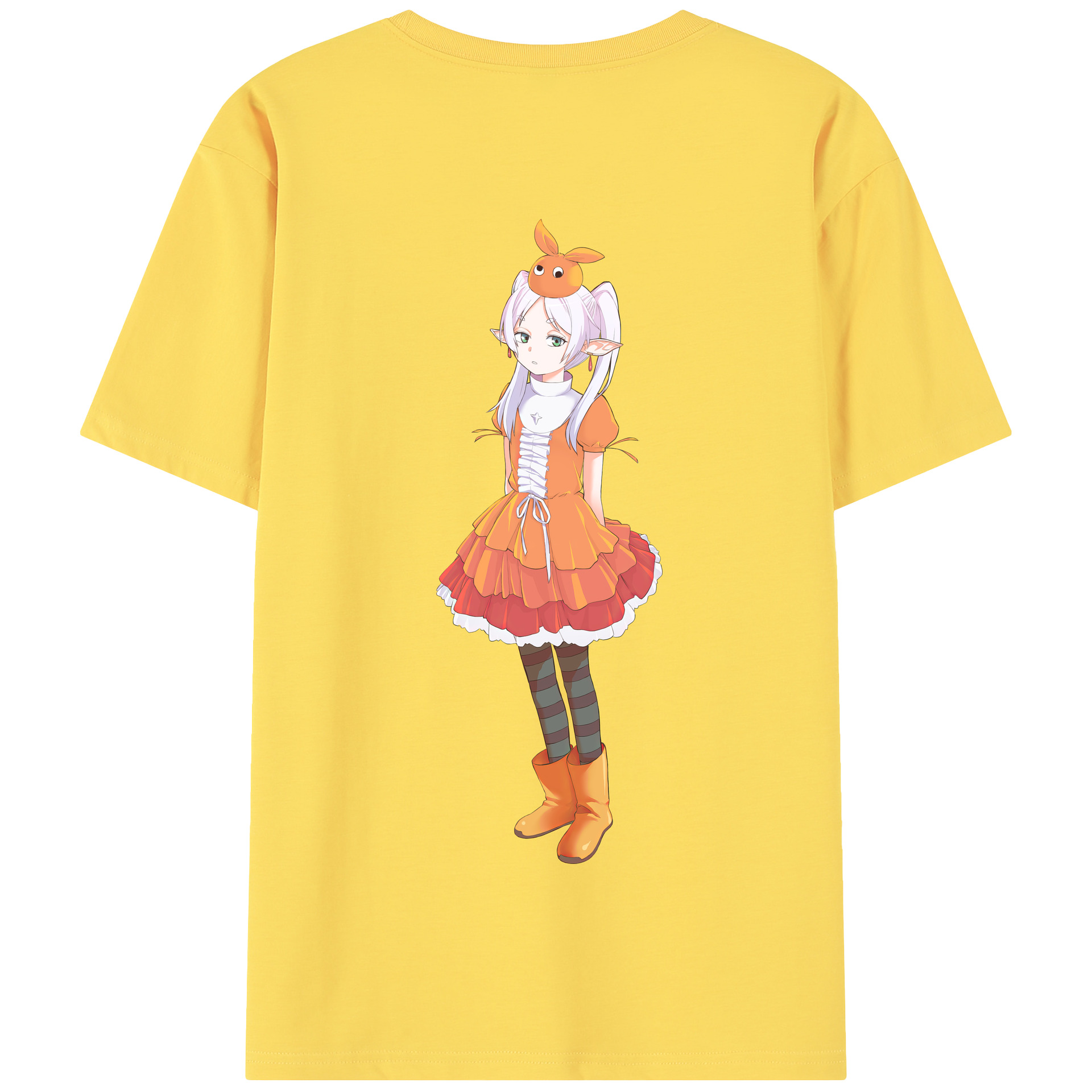 （画像用） 葬送のフリーレン Frieren 綿100％半袖Tシャツ（背面プリント）