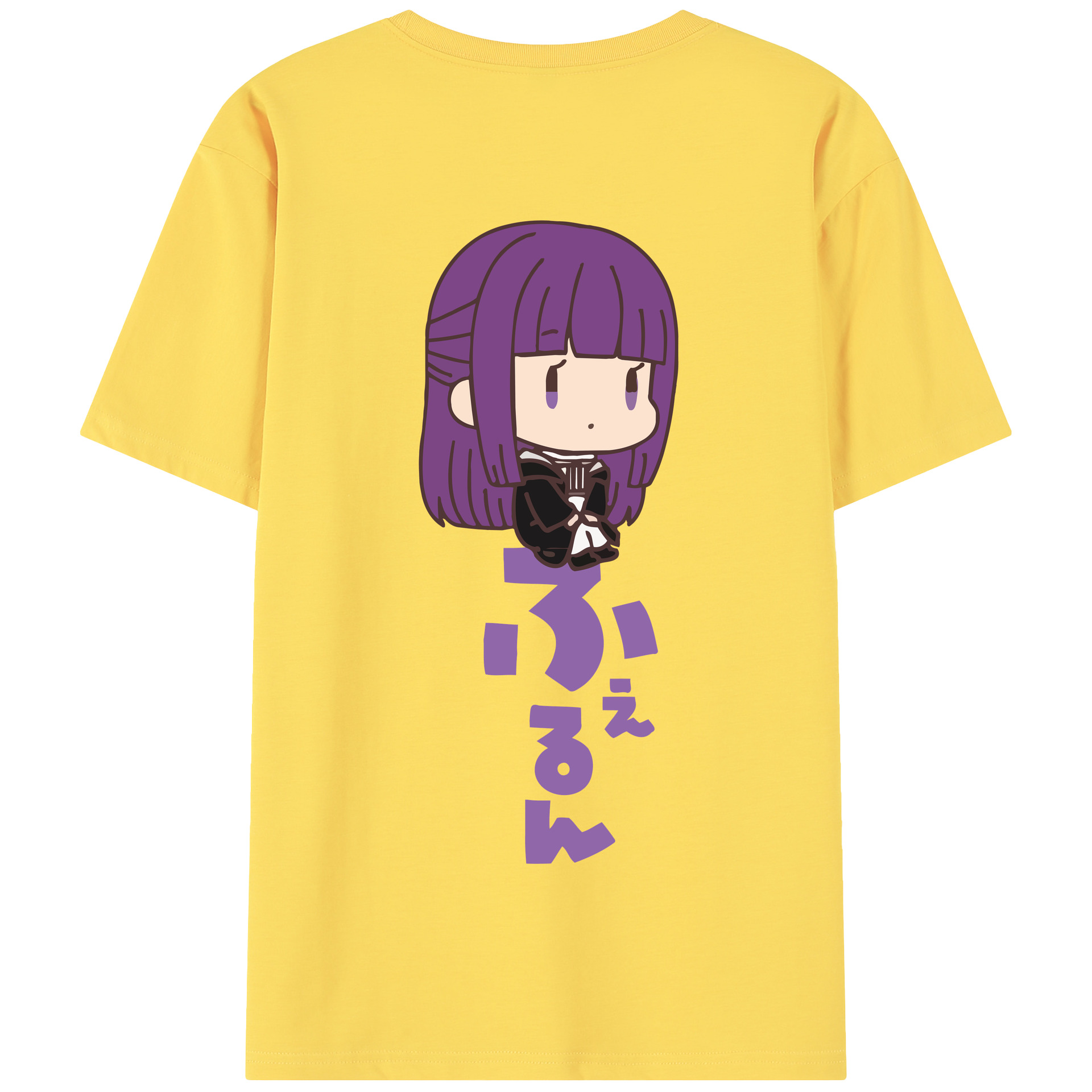 （画像用） 葬送のフリーレン Frieren 綿100％半袖Tシャツ（背面プリント）