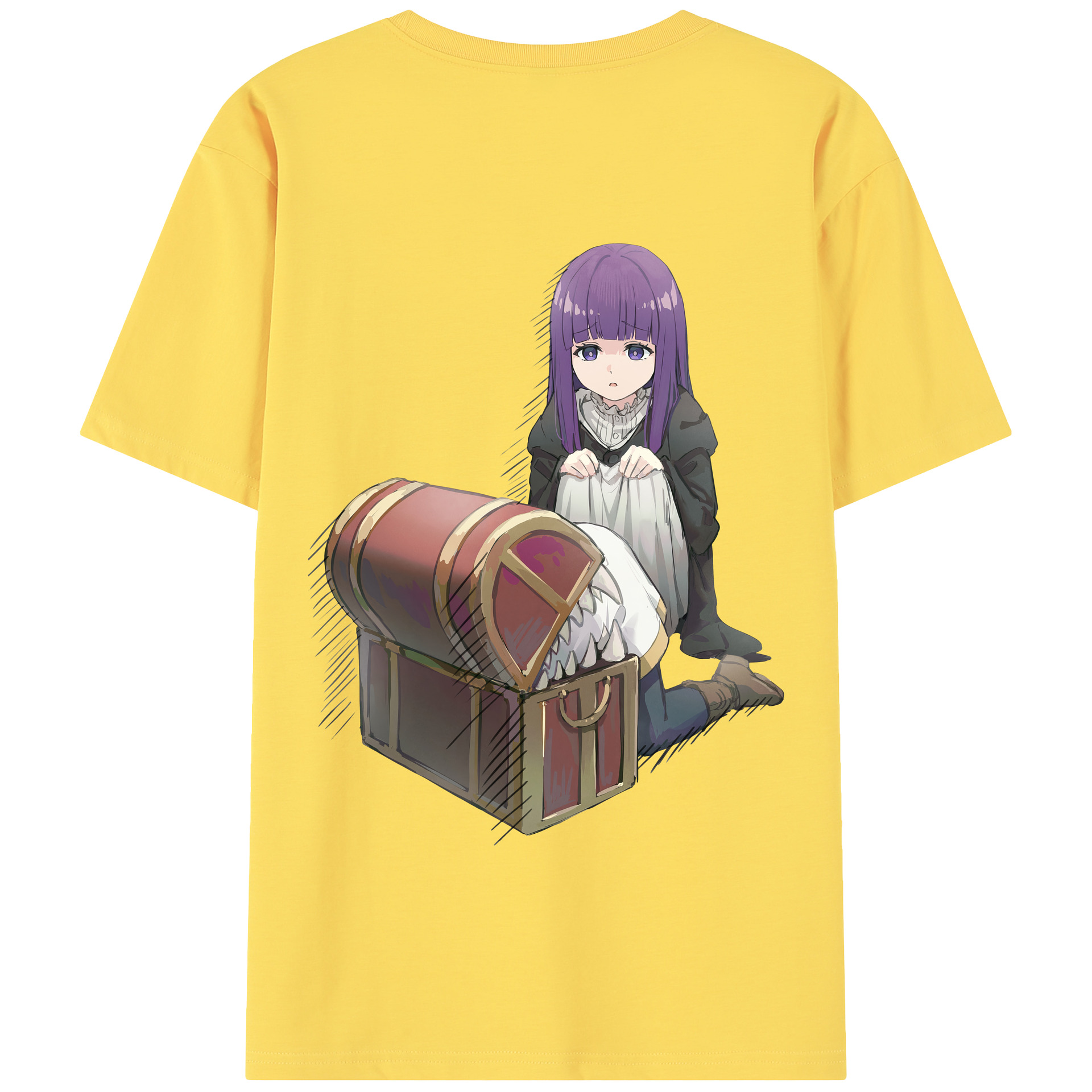 （画像用） 葬送のフリーレン Frieren 綿100％半袖Tシャツ（背面プリント）