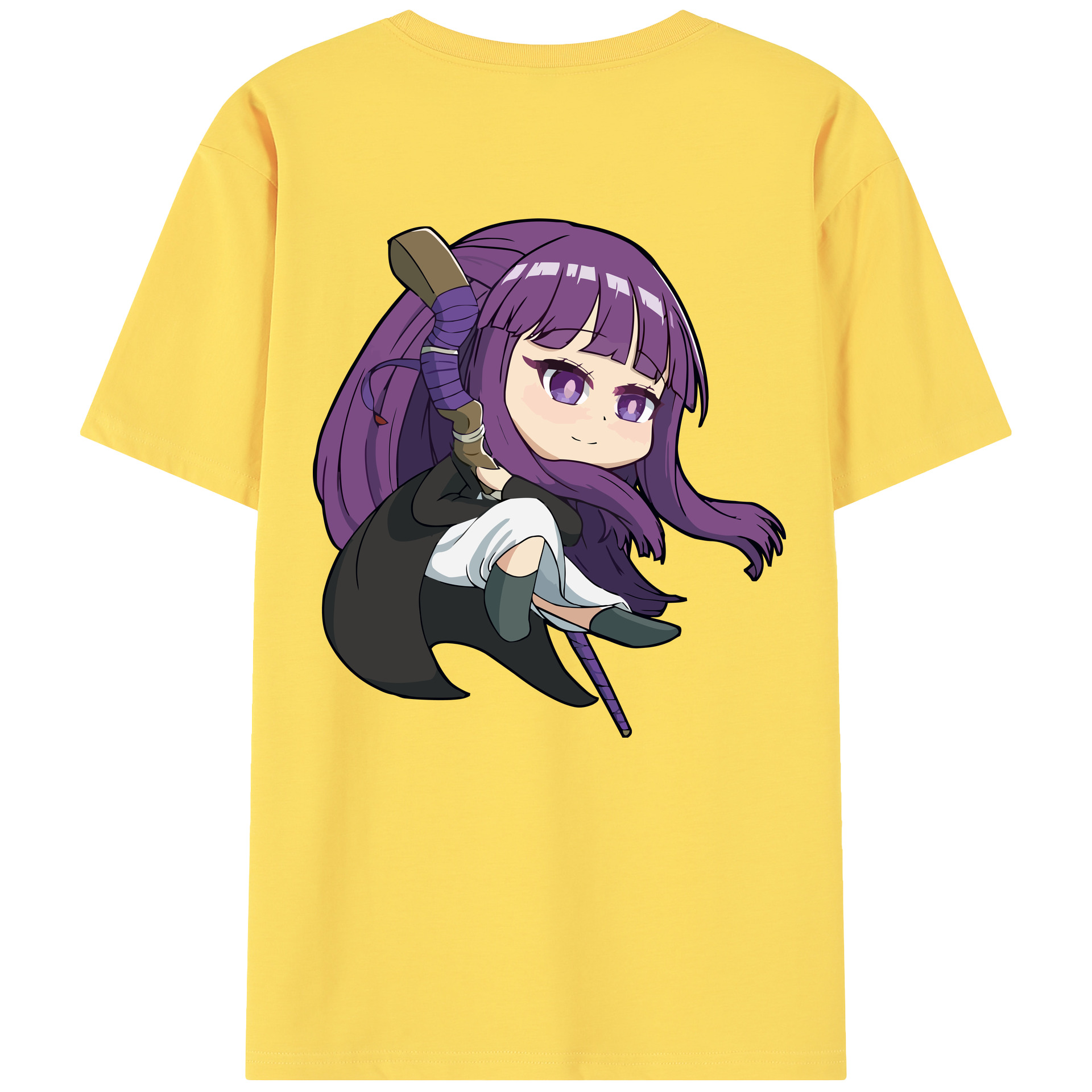 （画像用） 葬送のフリーレン Frieren 綿100％半袖Tシャツ（背面プリント）