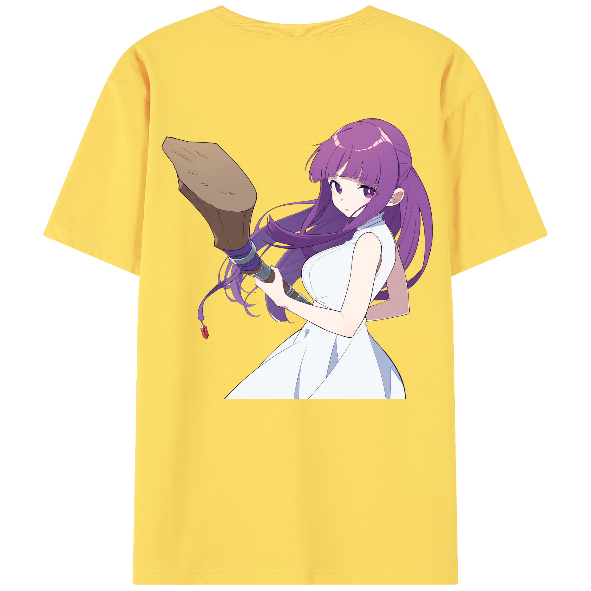 （画像用） 葬送のフリーレン Frieren 綿100％半袖Tシャツ（背面プリント）