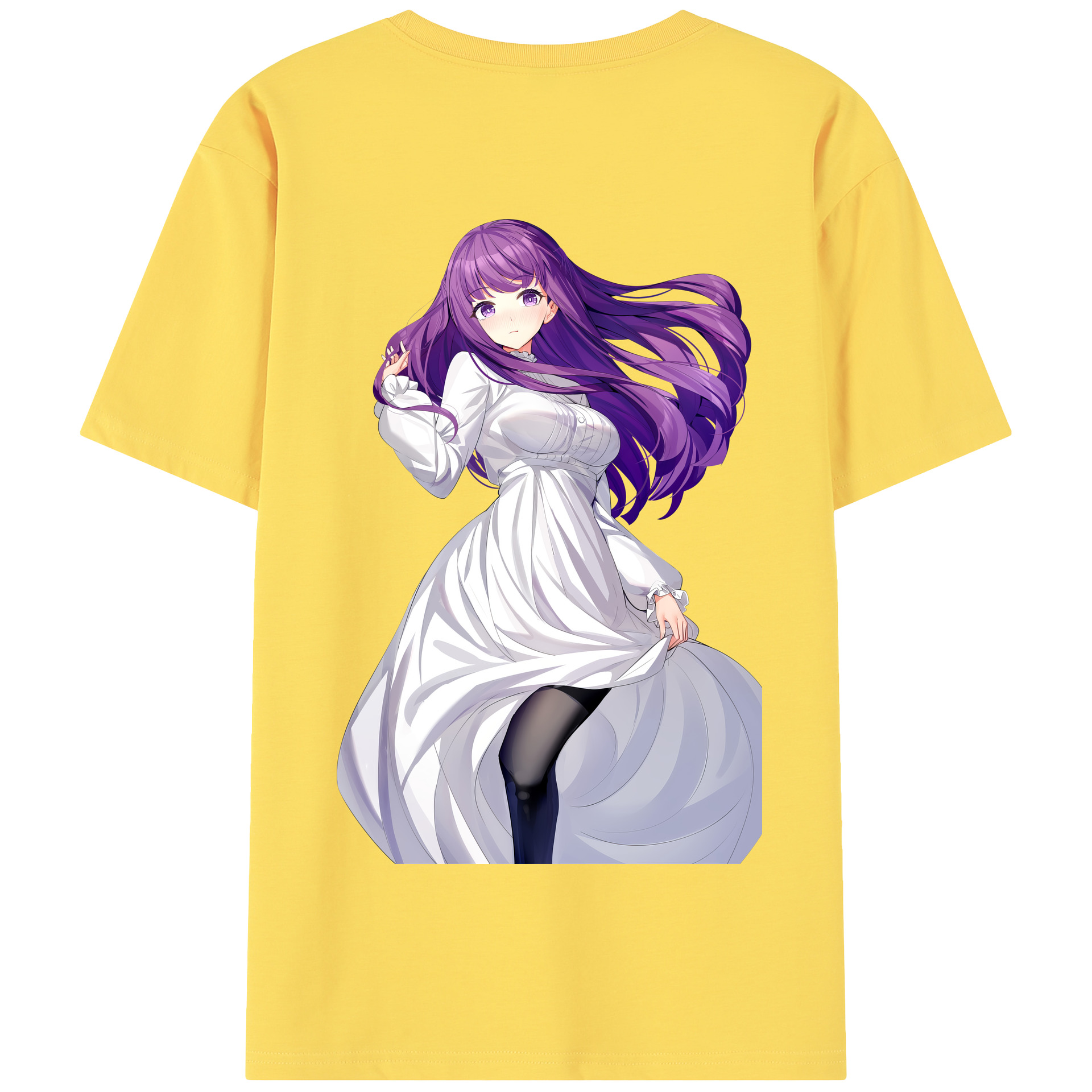 （画像用） 葬送のフリーレン Frieren 綿100％半袖Tシャツ（背面プリント）