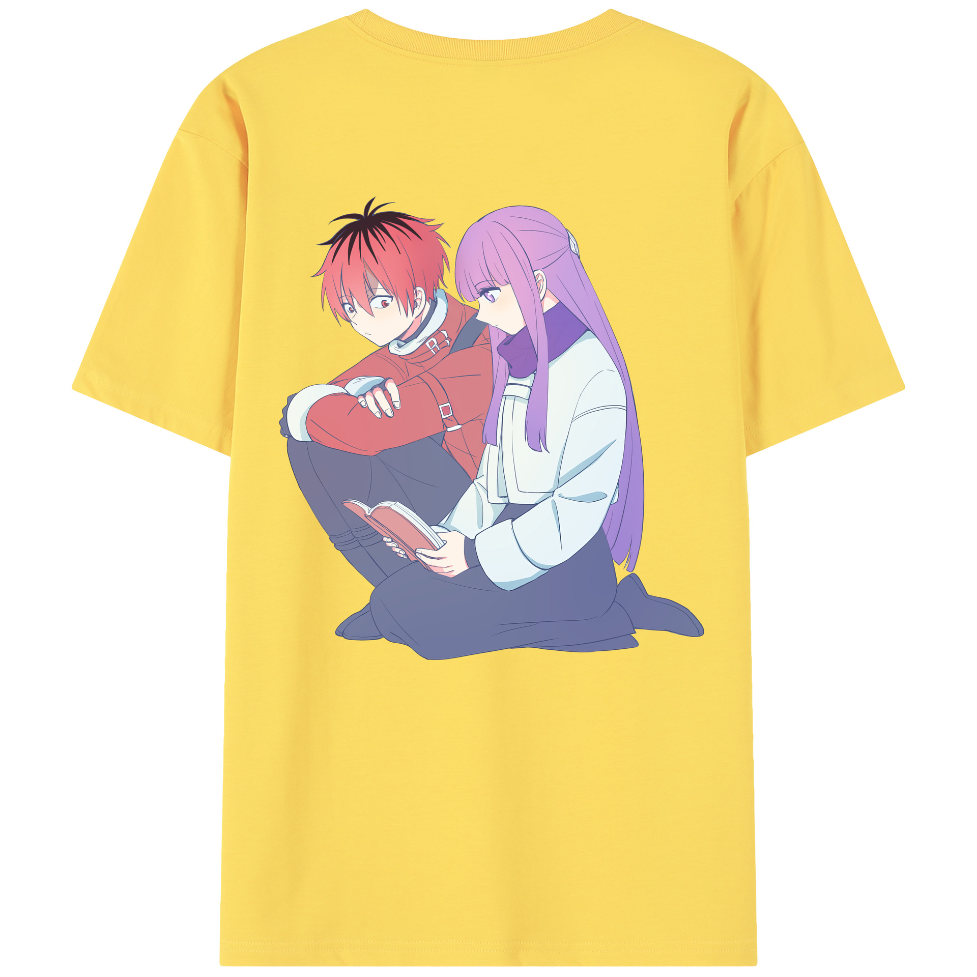 （画像用） 葬送のフリーレン Frieren 綿100％半袖Tシャツ（背面プリント）