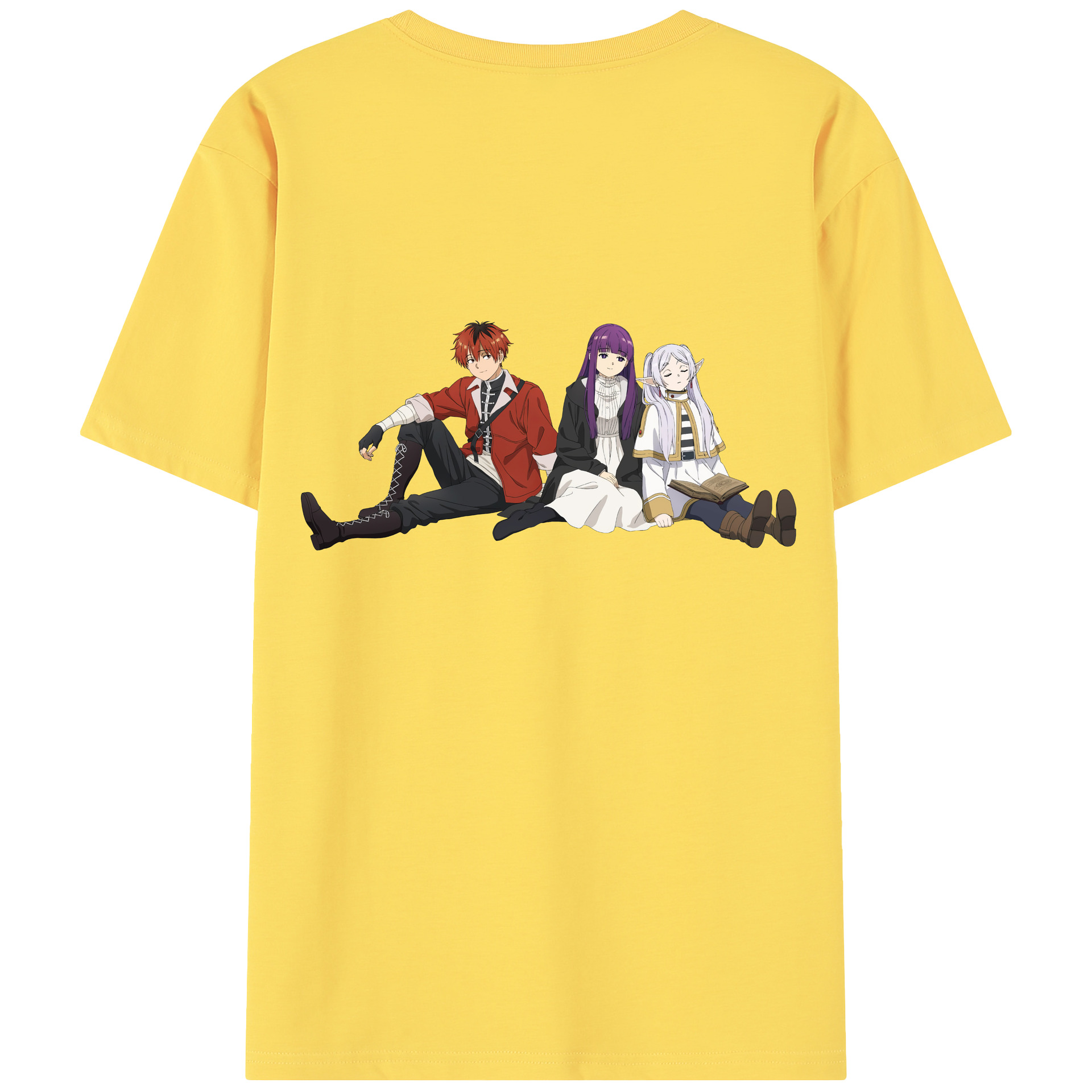 （画像用） 葬送のフリーレン Frieren 綿100％半袖Tシャツ（背面プリント）