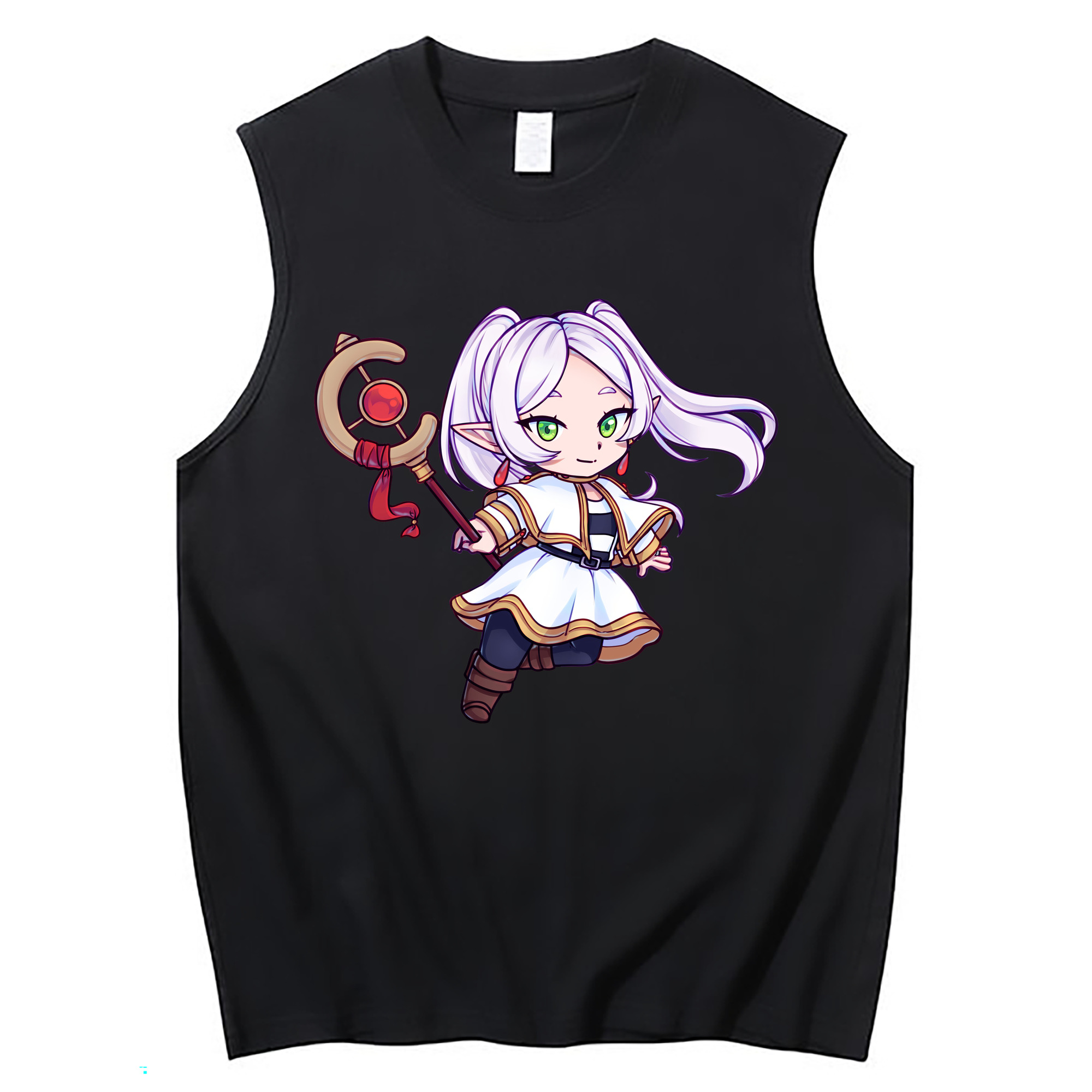 （画像用） 葬送のフリーレン Frieren コットン100％タンクトップ（フロントプリント）