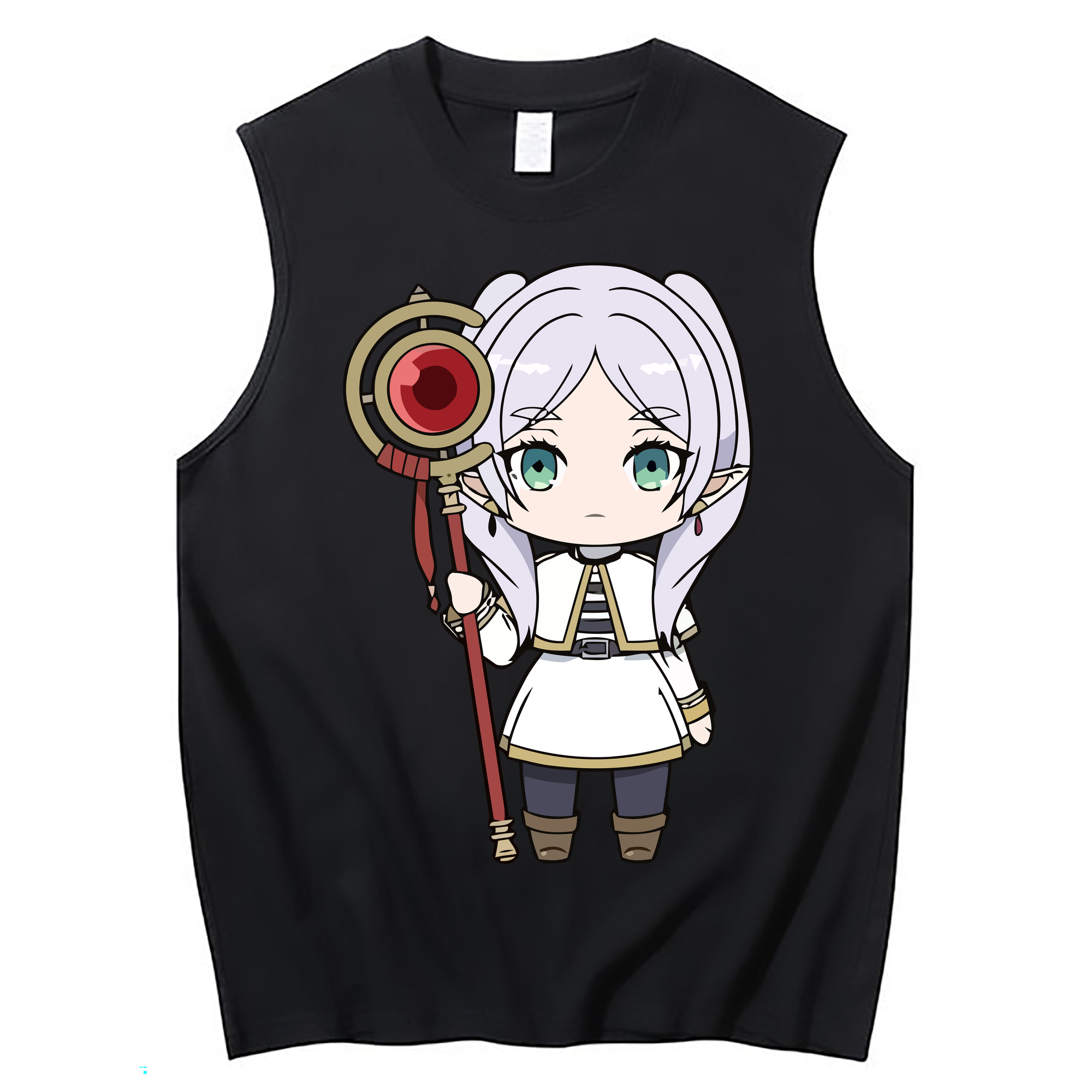 （画像用） 葬送のフリーレン Frieren コットン100％タンクトップ（フロントプリント）
