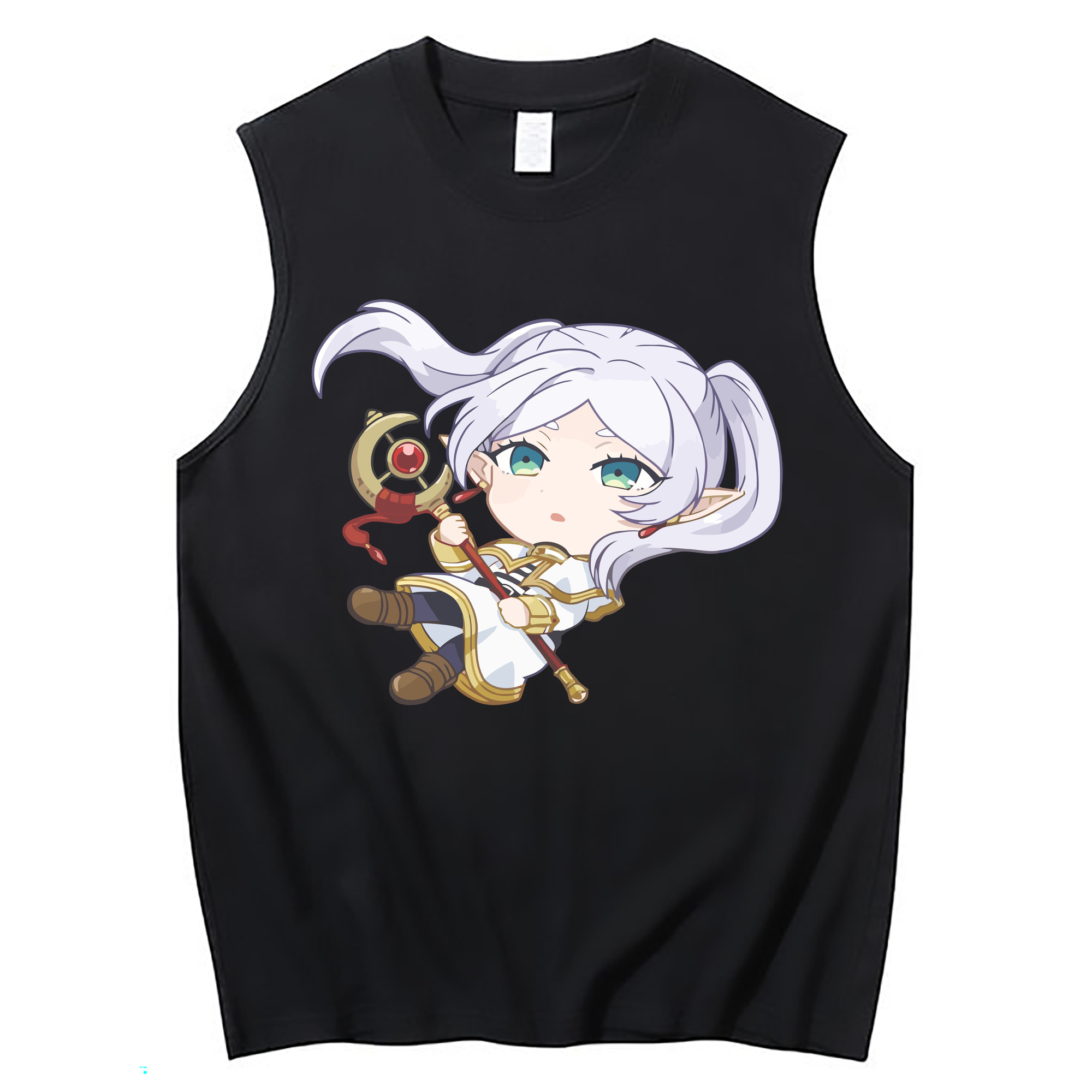 （画像用） 葬送のフリーレン Frieren コットン100％タンクトップ（フロントプリント）