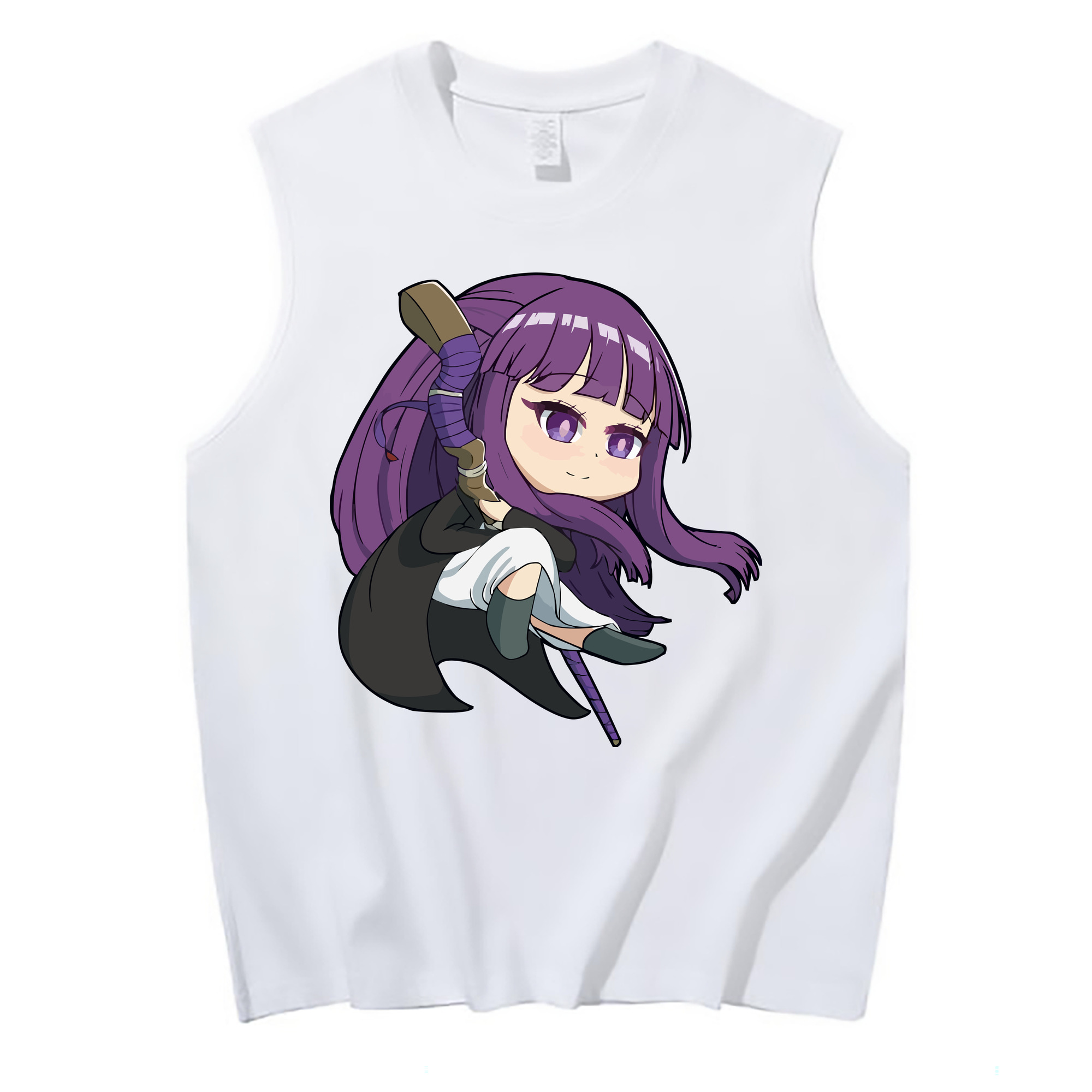 （画像用） 葬送のフリーレン Frieren コットン100％タンクトップ（フロントプリント）