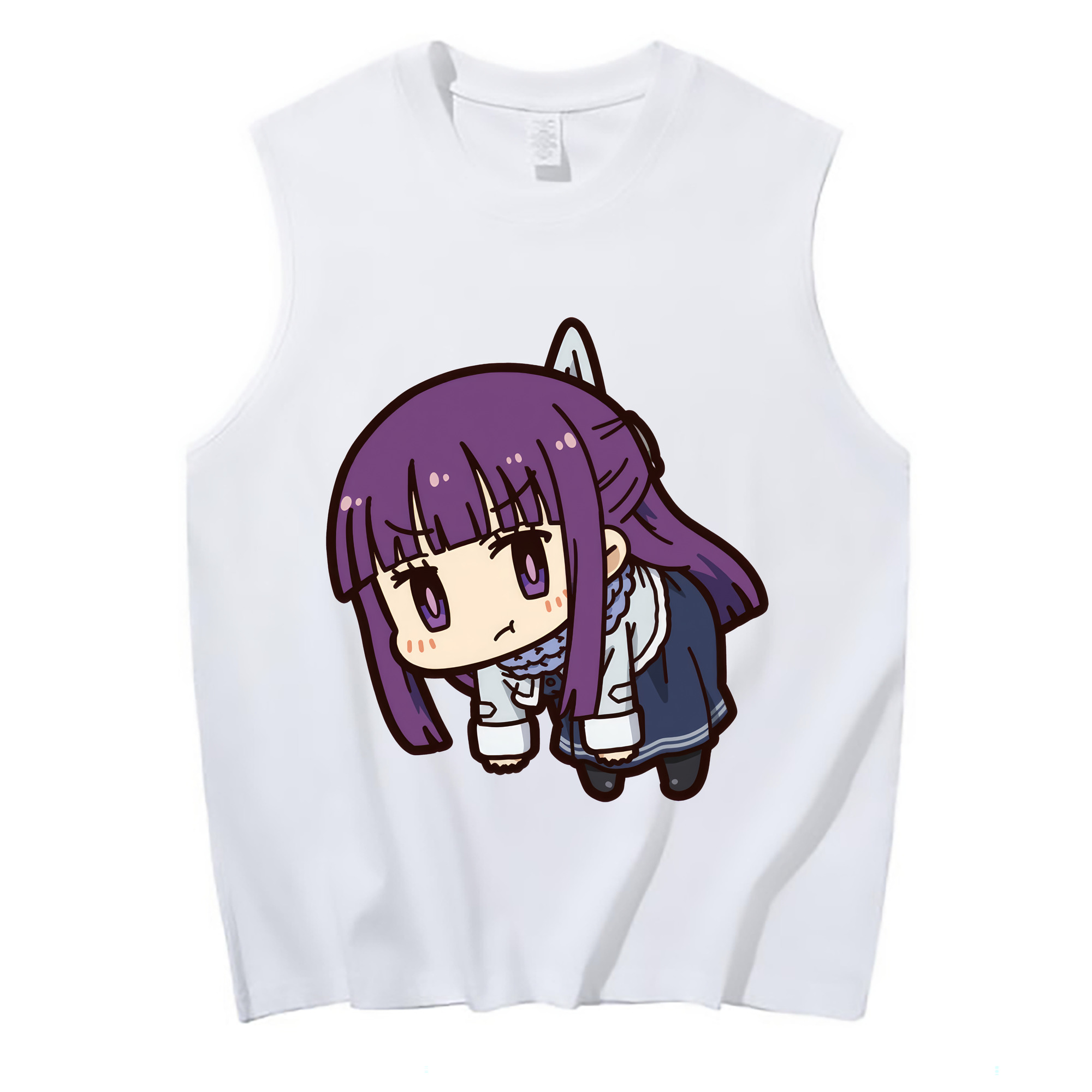 （画像用） 葬送のフリーレン Frieren コットン100％タンクトップ（フロントプリント）