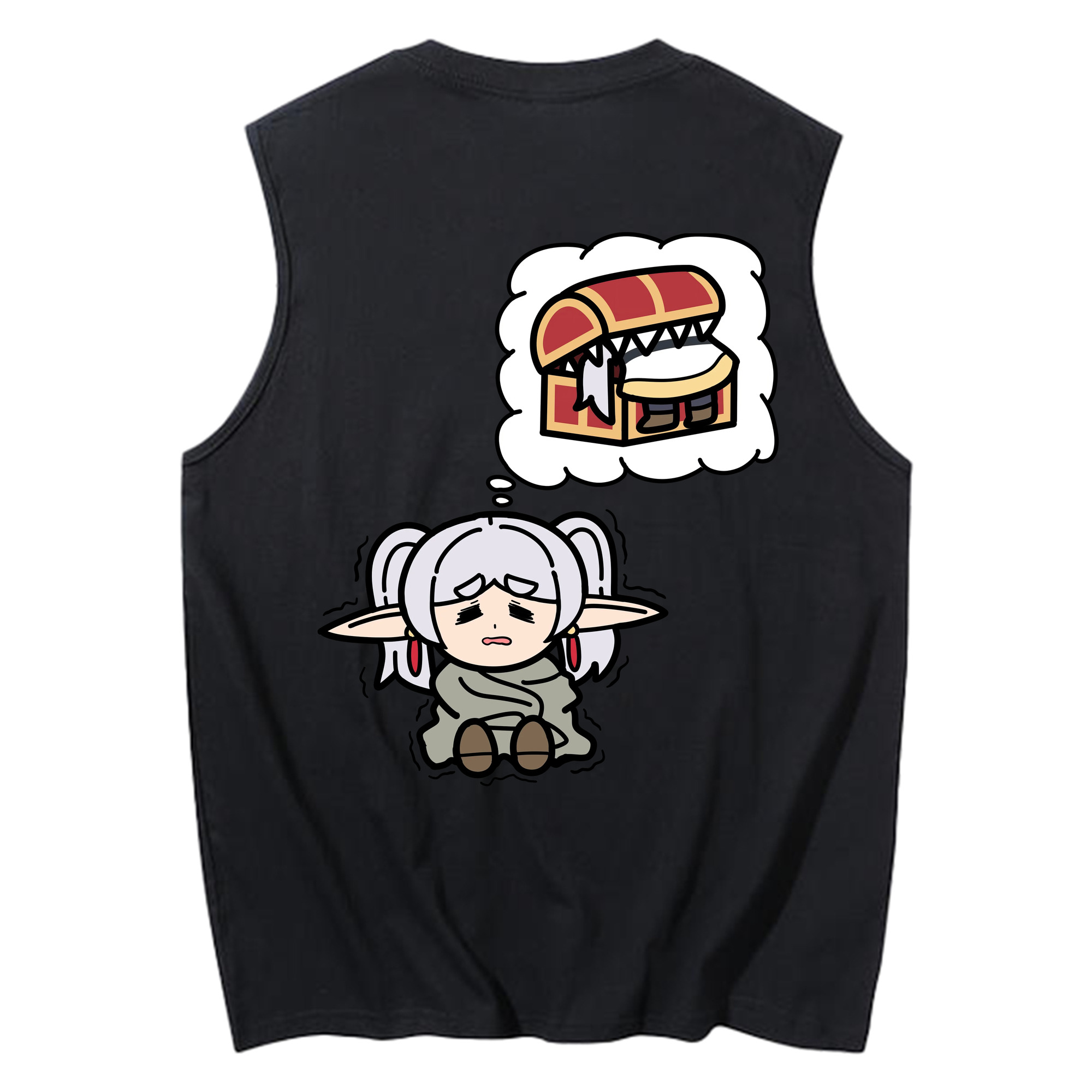 （画像用） 葬送のフリーレン Frieren コットン100％タンクトップ（背面プリント）