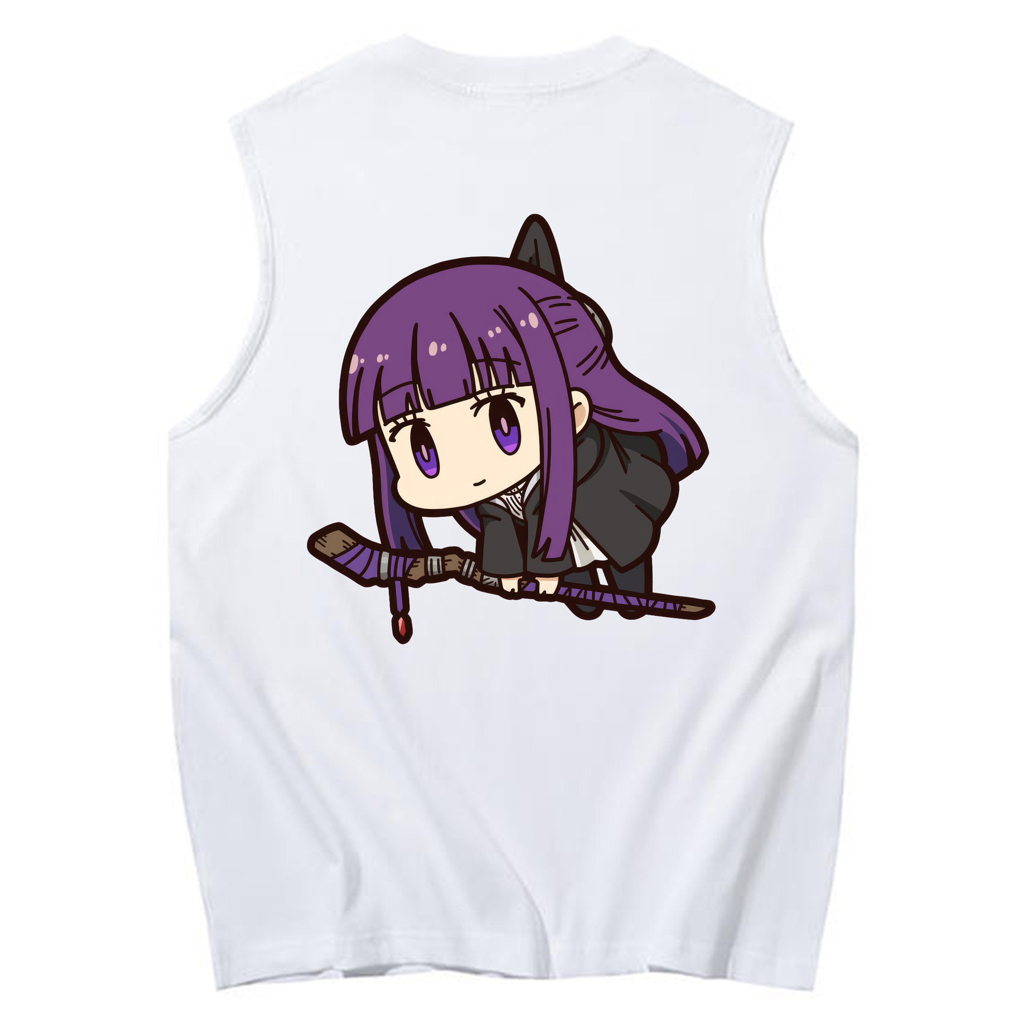 （画像用） 葬送のフリーレン Frieren コットン100％タンクトップ（背面プリント）