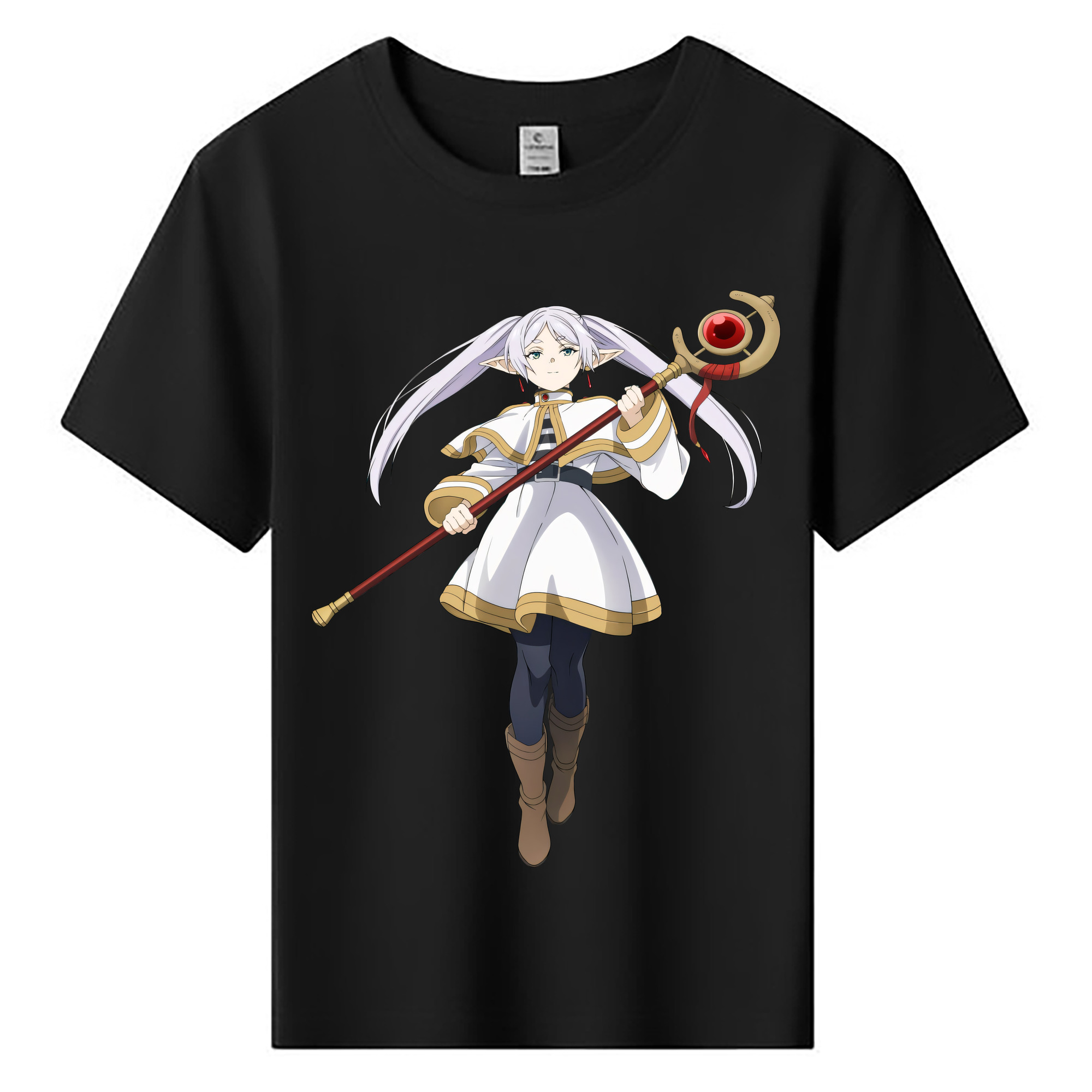 （画像用） 葬送のフリーレン Frieren 綿100％キッズTシャツ（フロントプリント）