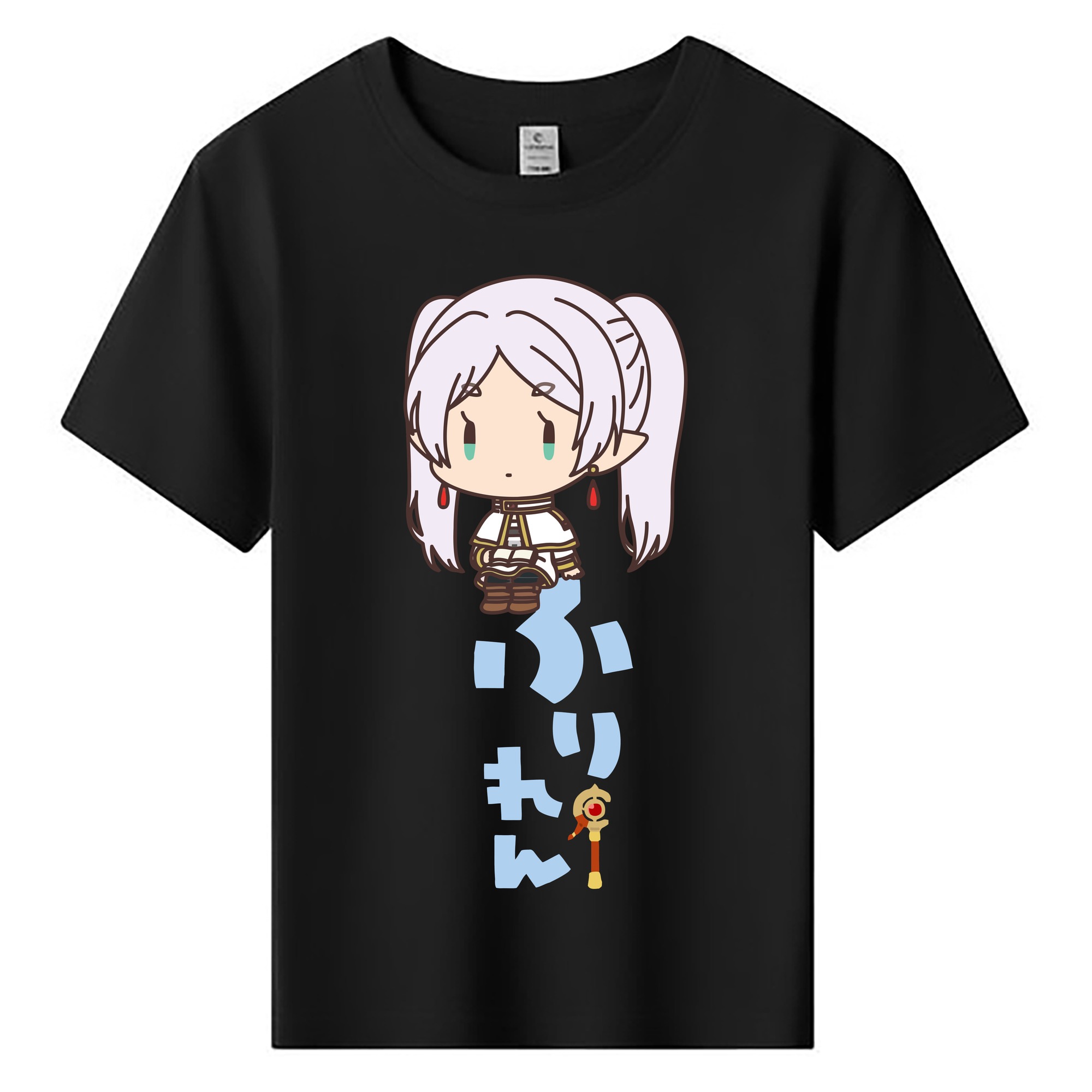 （画像用） 葬送のフリーレン Frieren 綿100％キッズTシャツ（フロントプリント）