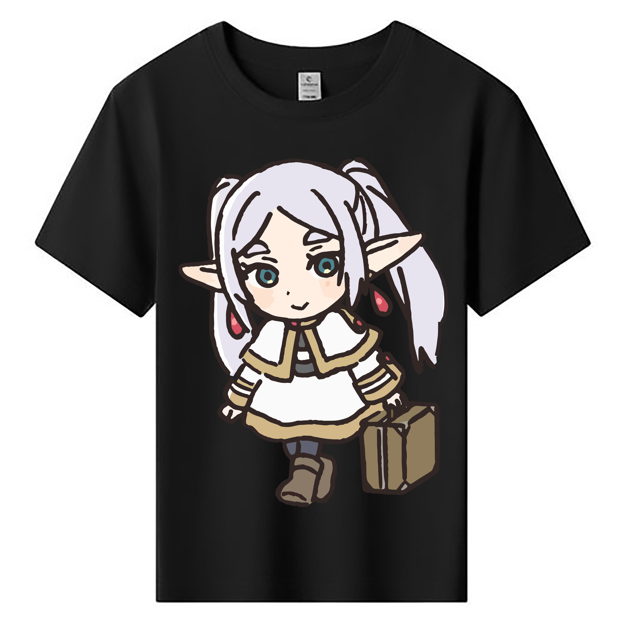（画像用） 葬送のフリーレン Frieren 綿100％キッズTシャツ（フロントプリント）