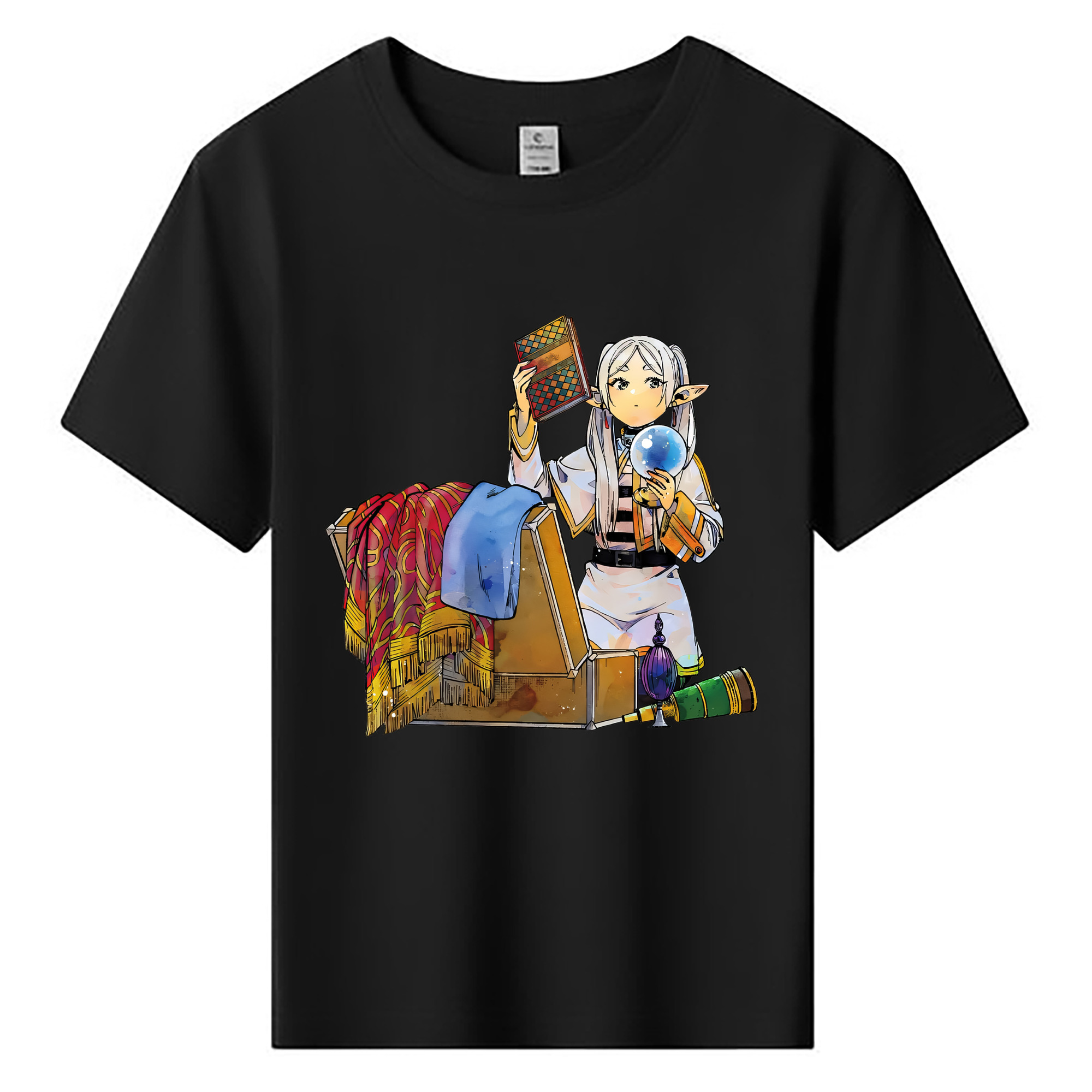 （画像用） 葬送のフリーレン Frieren 綿100％キッズTシャツ（フロントプリント）