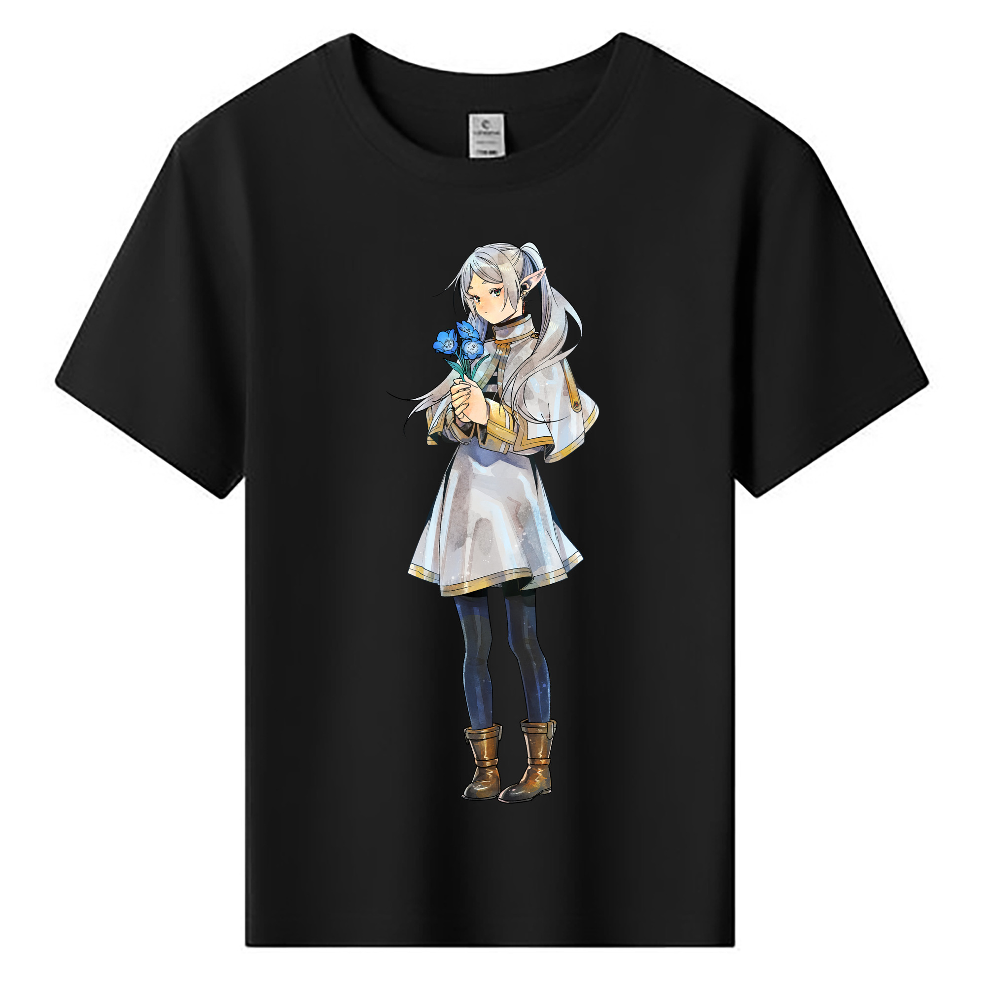 （画像用） 葬送のフリーレン Frieren 綿100％キッズTシャツ（フロントプリント）