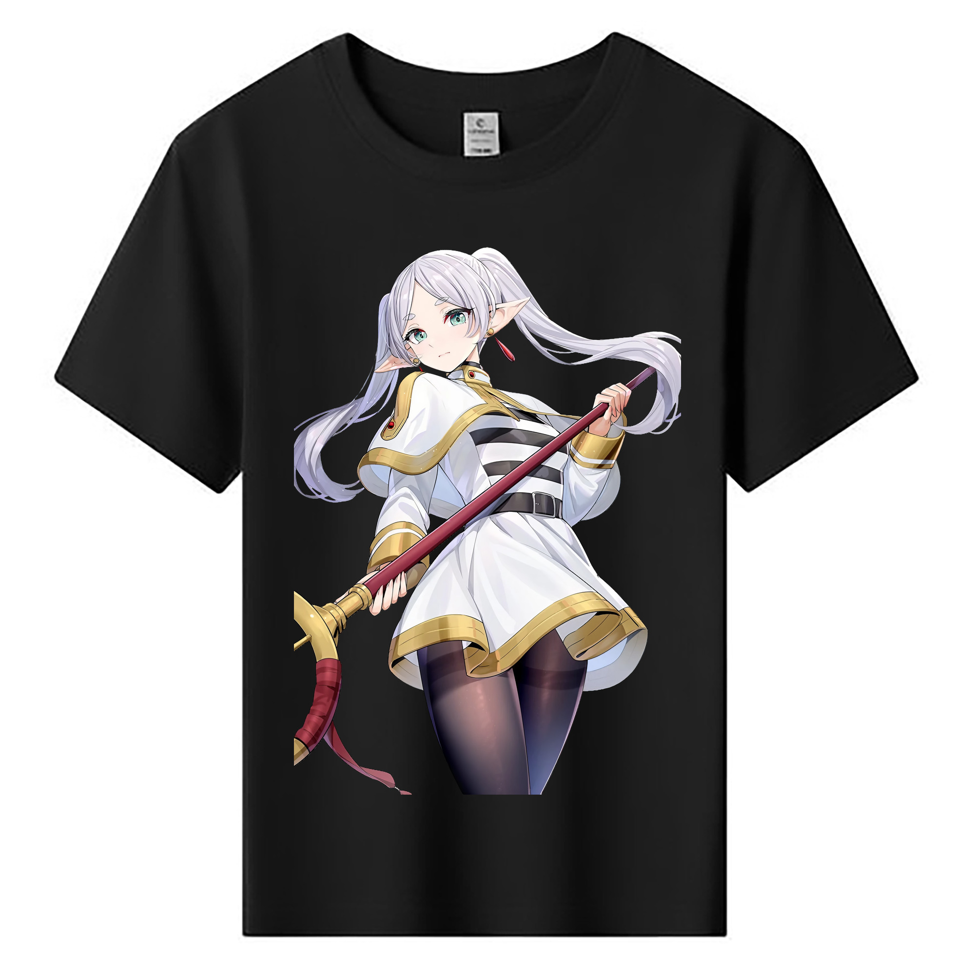 （画像用） 葬送のフリーレン Frieren 綿100％キッズTシャツ（フロントプリント）