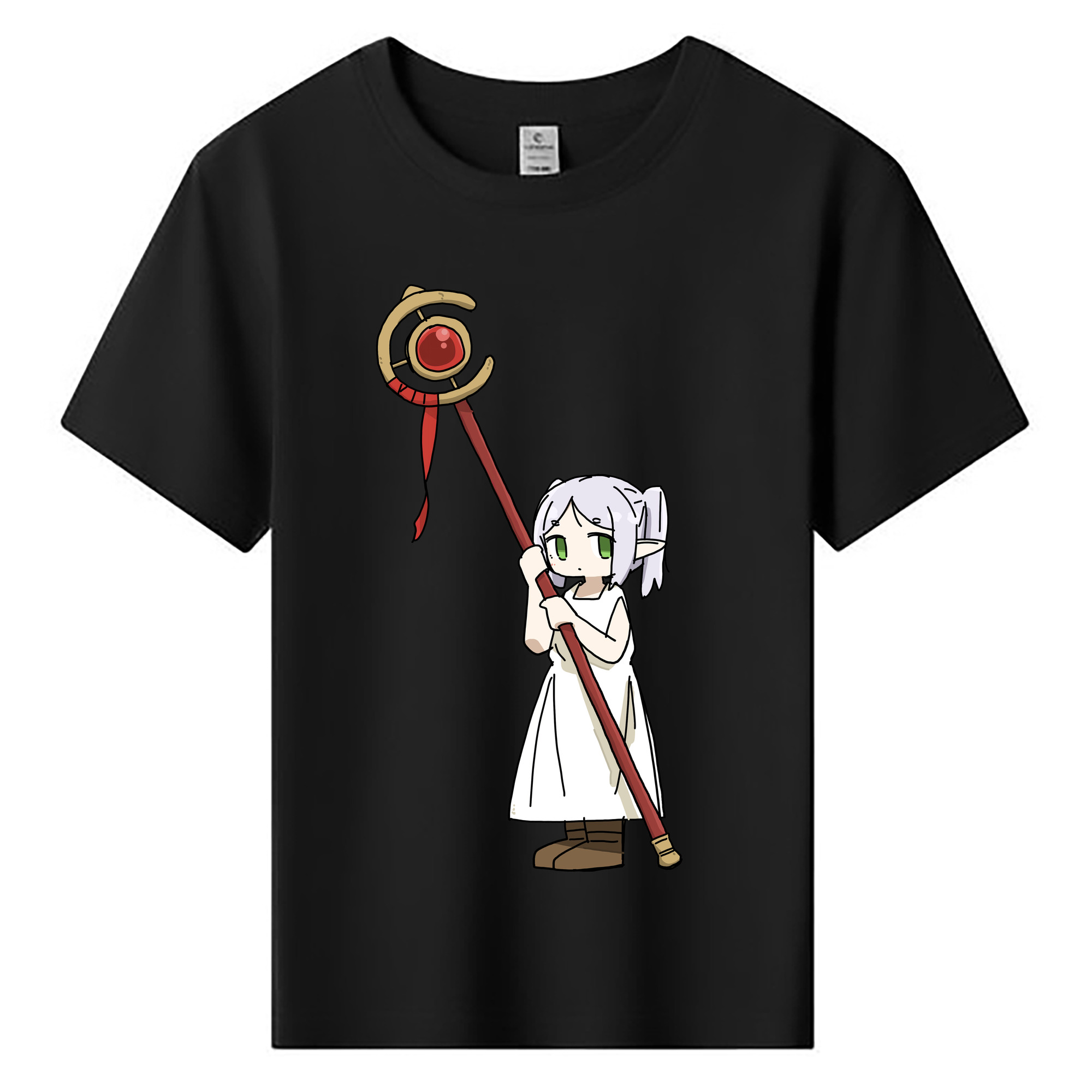 （画像用） 葬送のフリーレン Frieren 綿100％キッズTシャツ（フロントプリント）