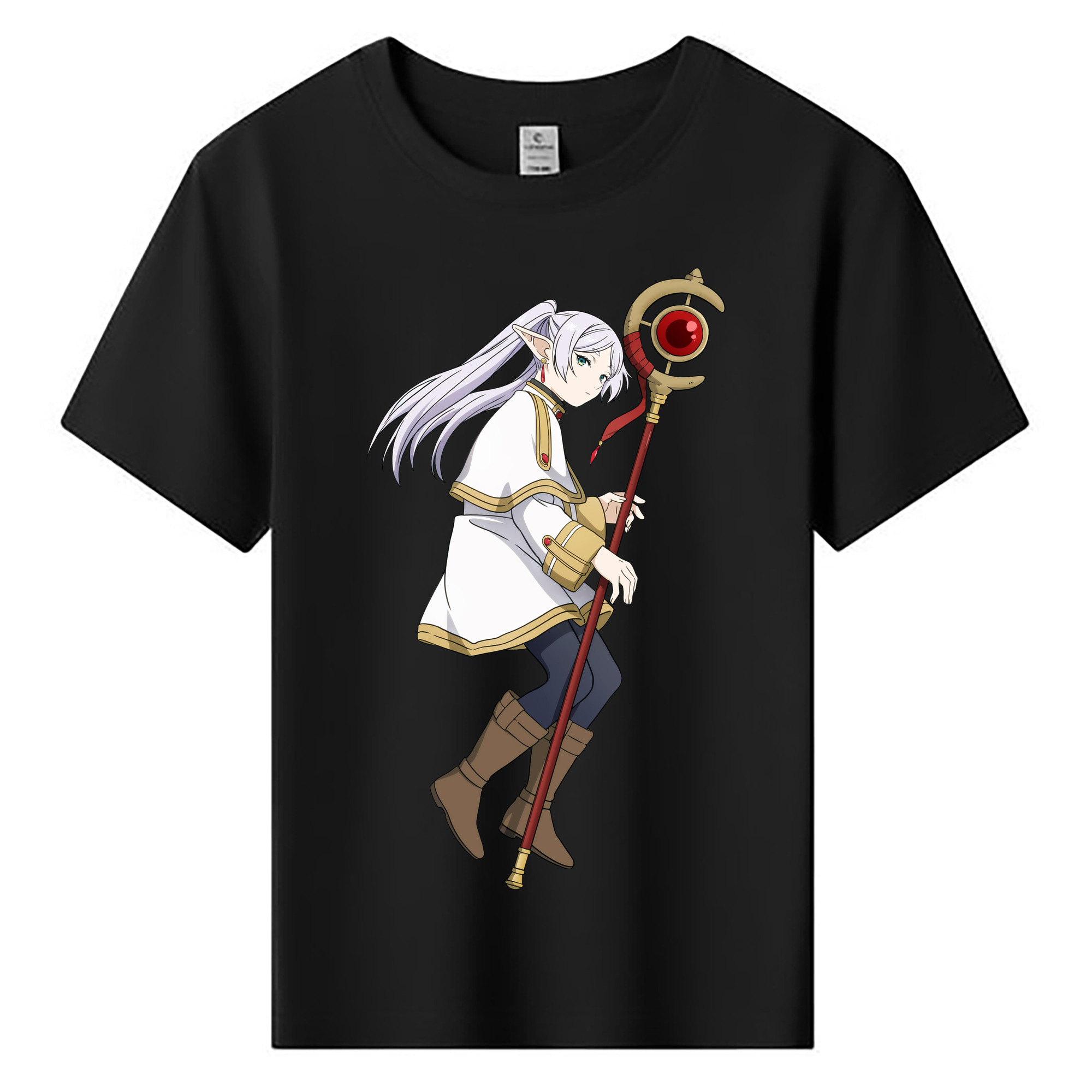 （画像用） 葬送のフリーレン Frieren 綿100％キッズTシャツ（フロントプリント）