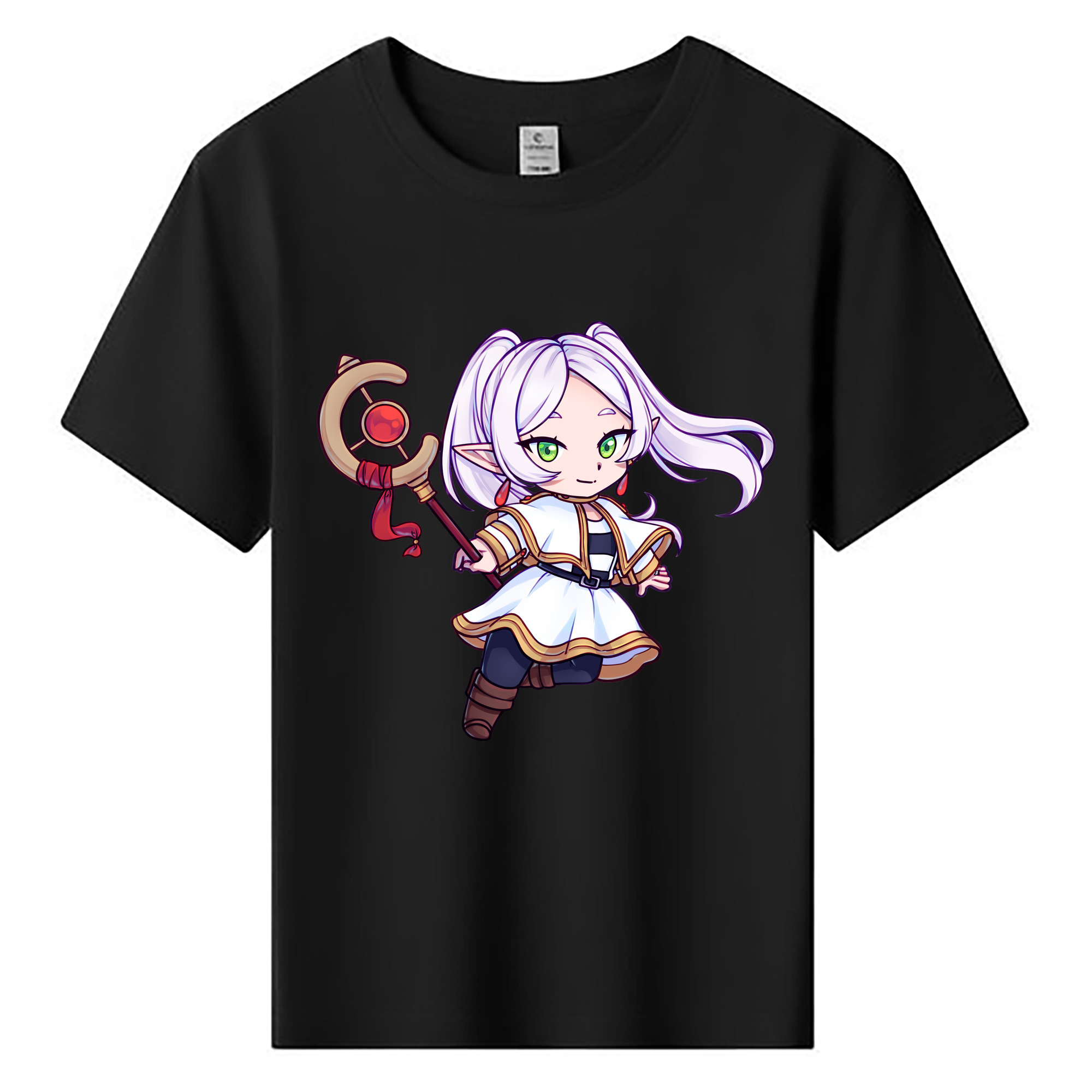 （画像用） 葬送のフリーレン Frieren 綿100％キッズTシャツ（フロントプリント）