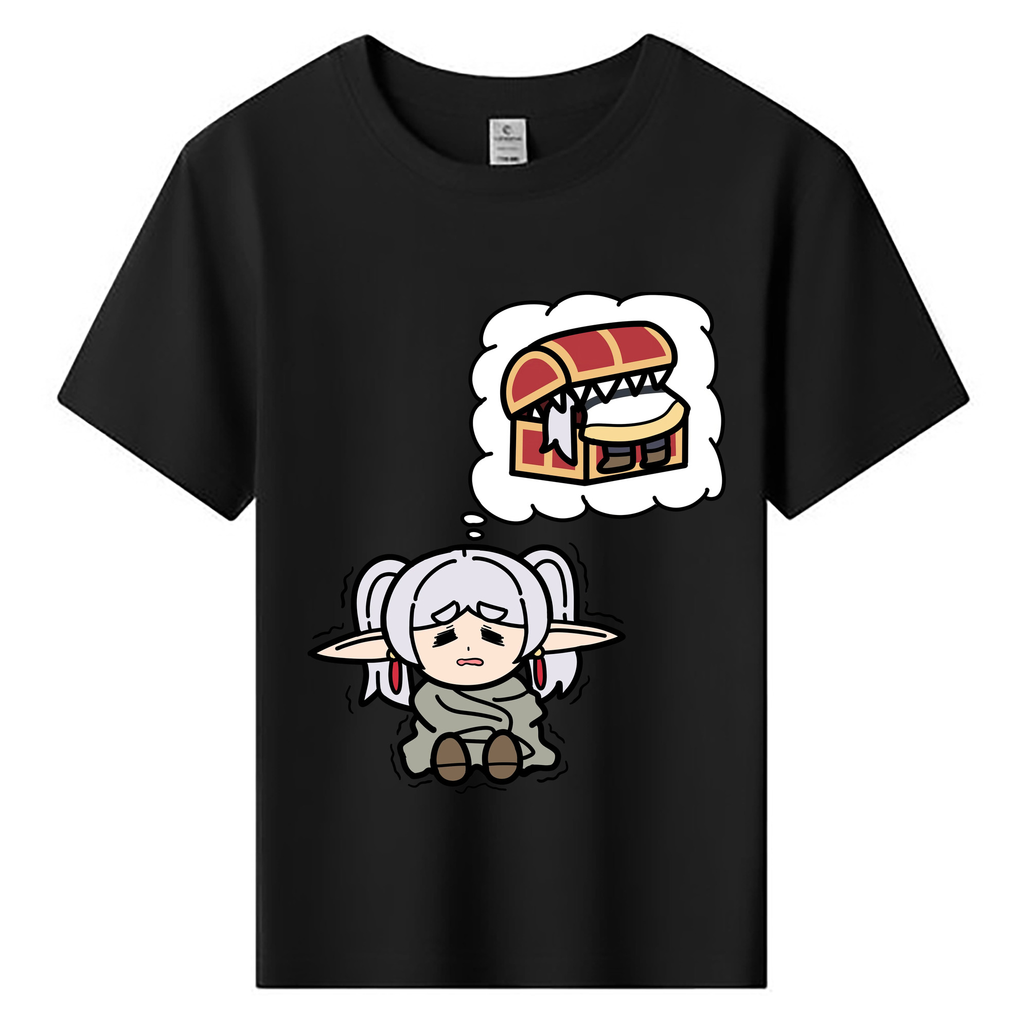 （画像用） 葬送のフリーレン Frieren 綿100％キッズTシャツ（フロントプリント）