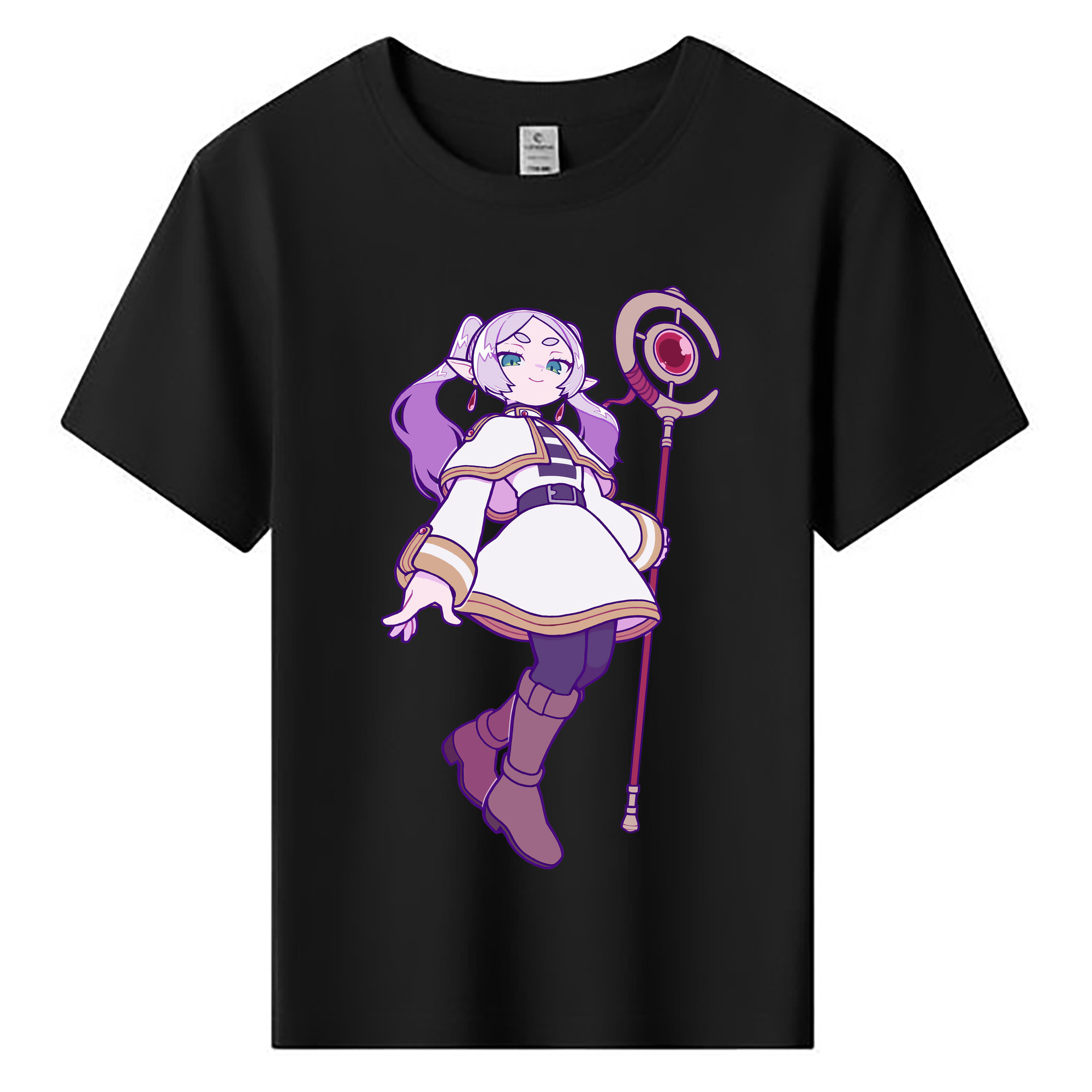 （画像用） 葬送のフリーレン Frieren 綿100％キッズTシャツ（フロントプリント）
