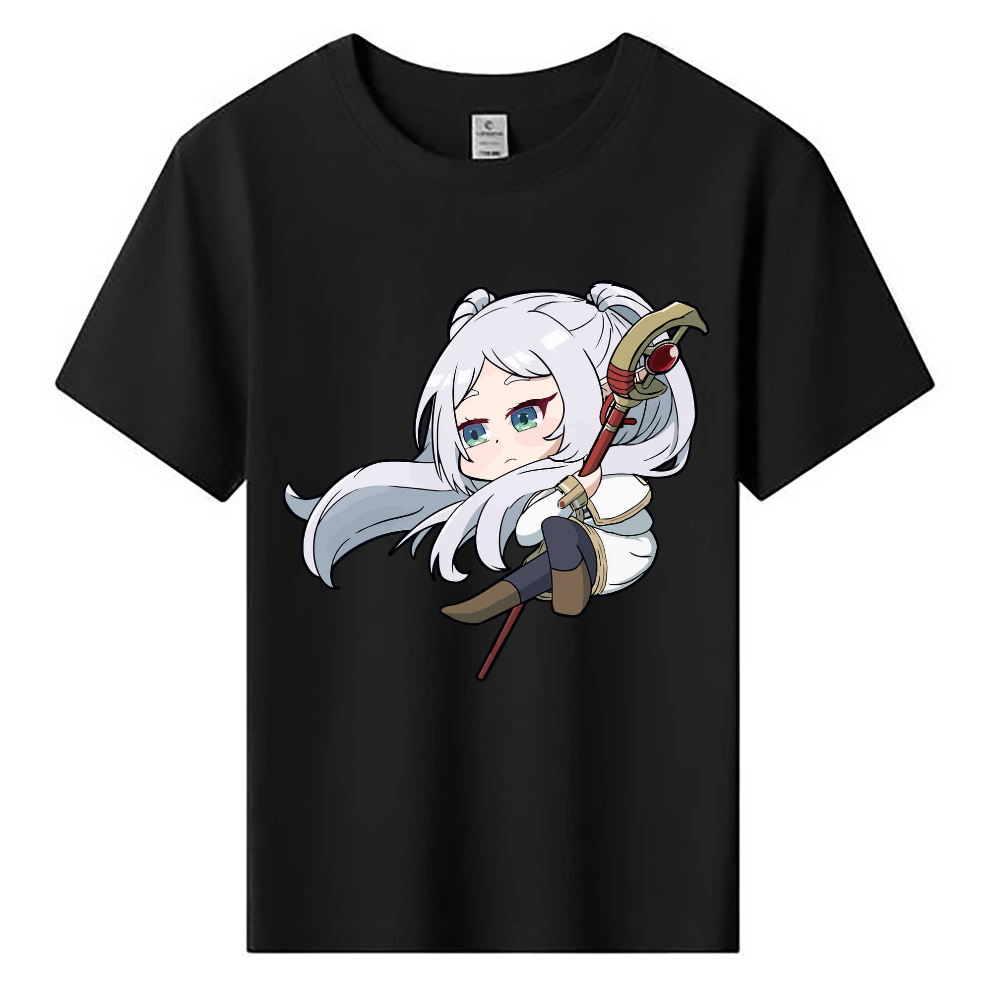 （画像用） 葬送のフリーレン Frieren 綿100％キッズTシャツ（フロントプリント）