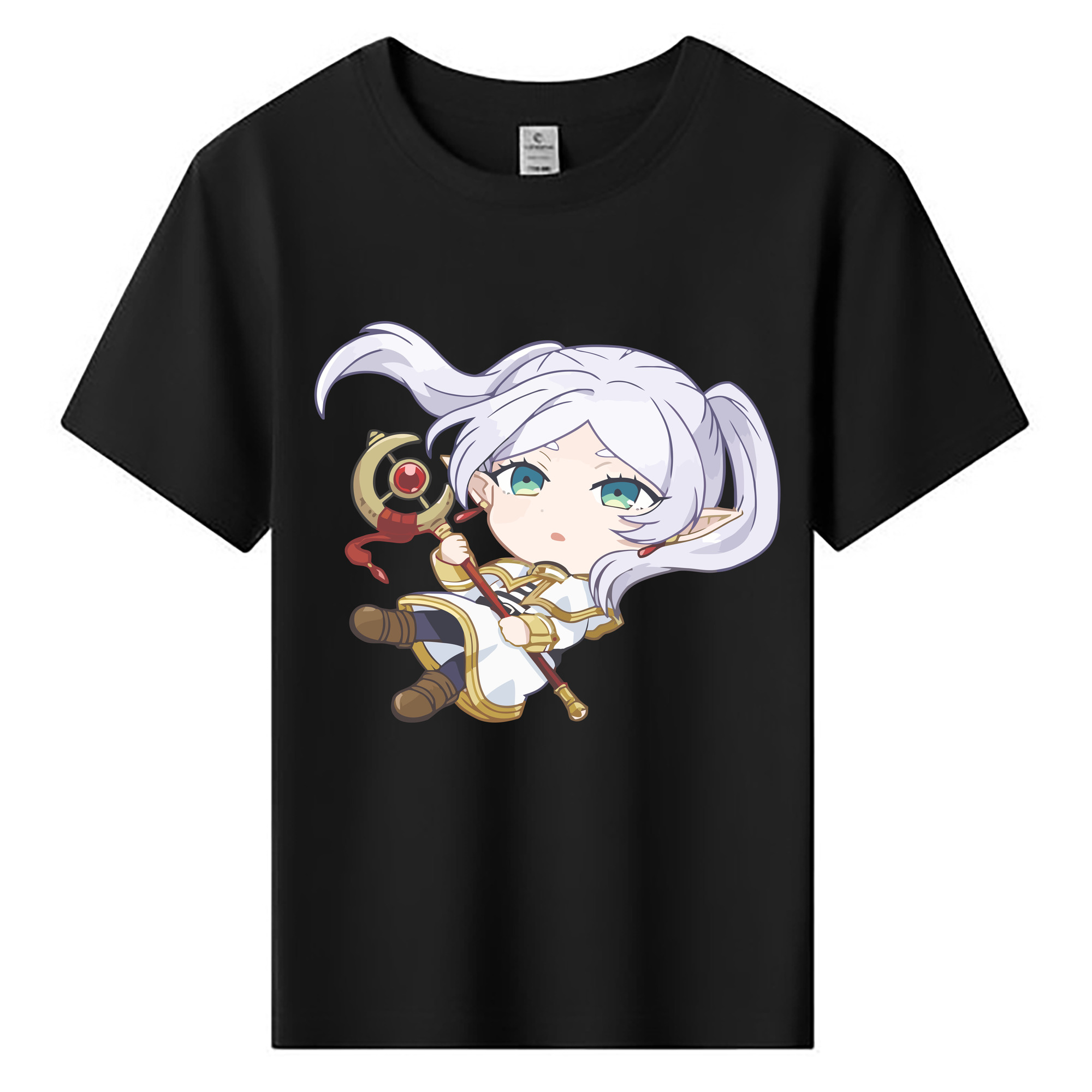 （画像用） 葬送のフリーレン Frieren 綿100％キッズTシャツ（フロントプリント）