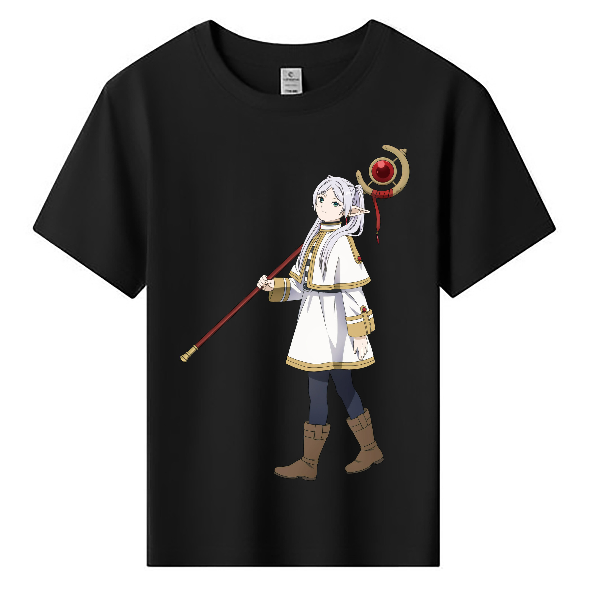 （画像用） 葬送のフリーレン Frieren 綿100％キッズTシャツ（フロントプリント）