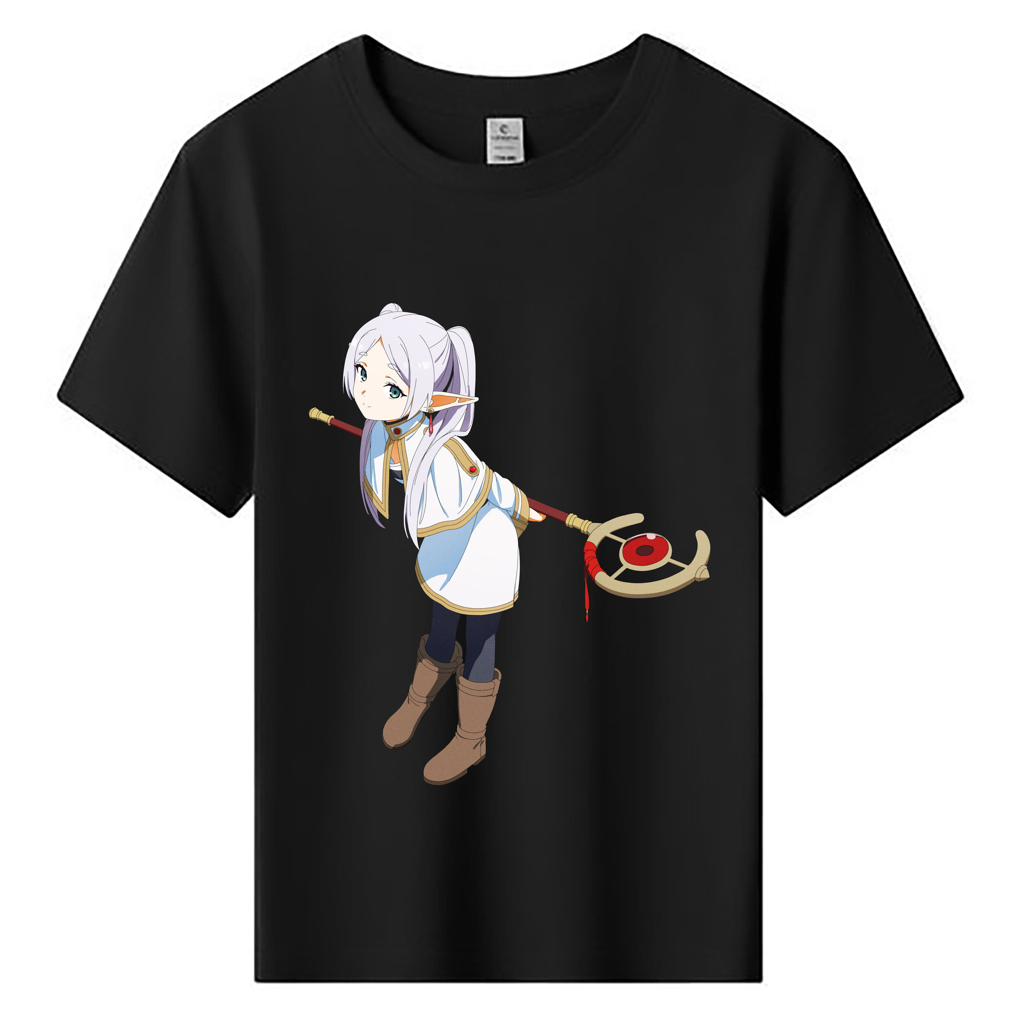 （画像用） 葬送のフリーレン Frieren 綿100％キッズTシャツ（フロントプリント）