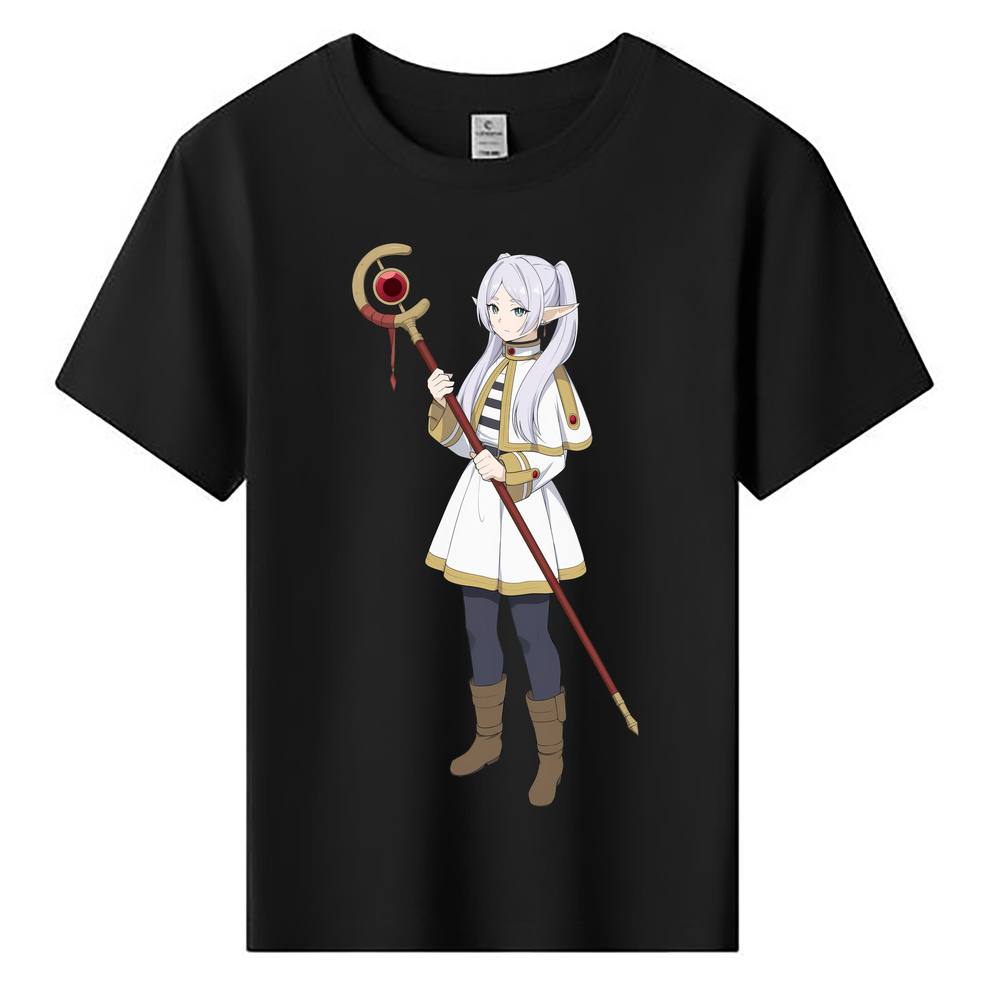 （画像用） 葬送のフリーレン Frieren 綿100％キッズTシャツ（フロントプリント）