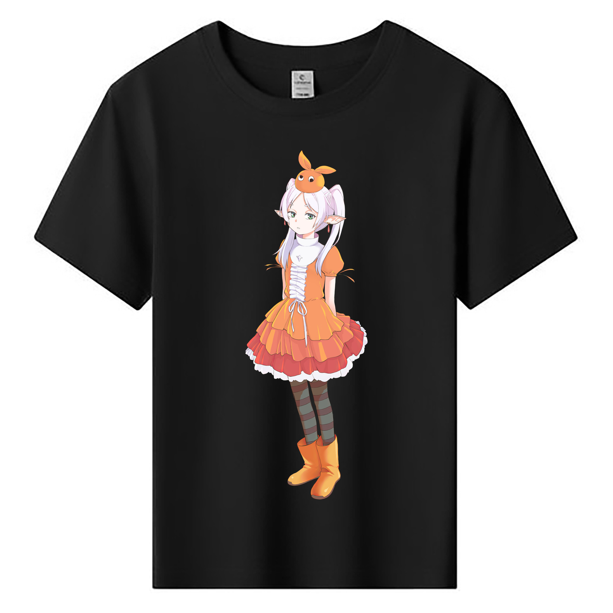（画像用） 葬送のフリーレン Frieren 綿100％キッズTシャツ（フロントプリント）