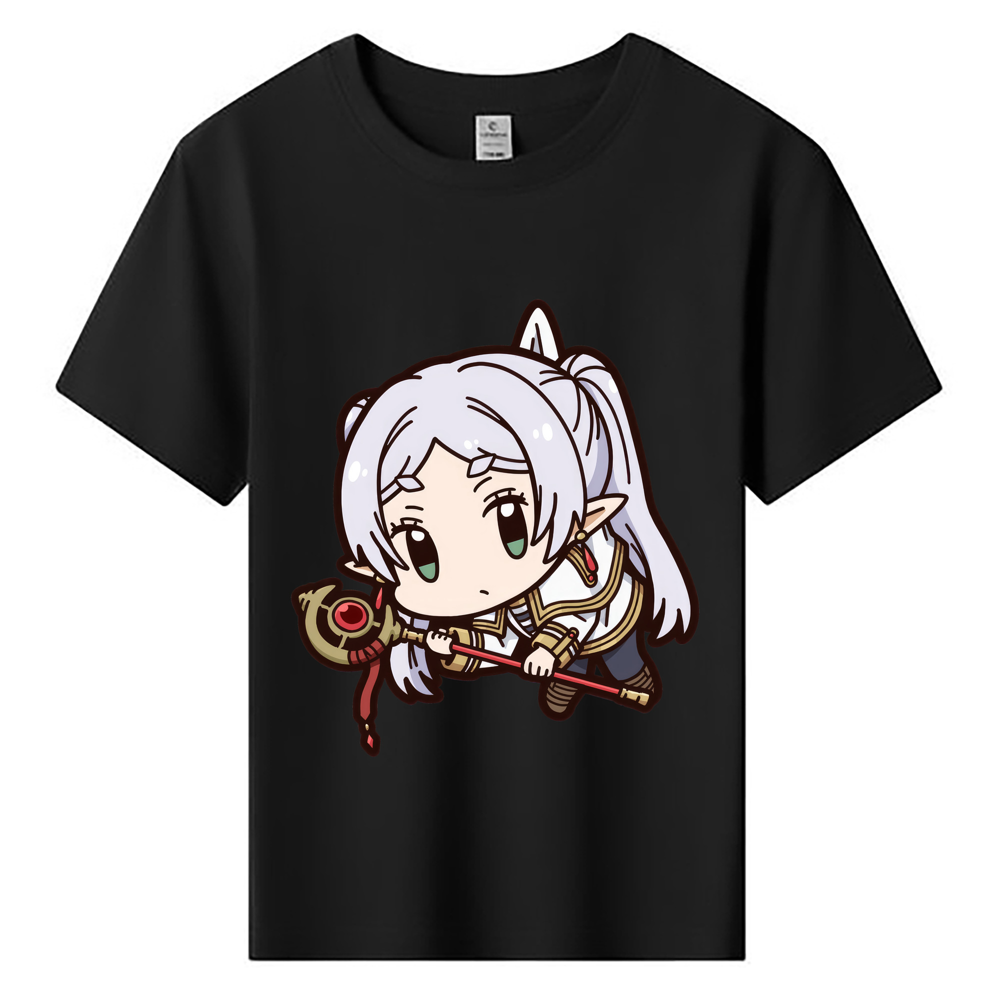 （画像用） 葬送のフリーレン Frieren 綿100％キッズTシャツ（フロントプリント）